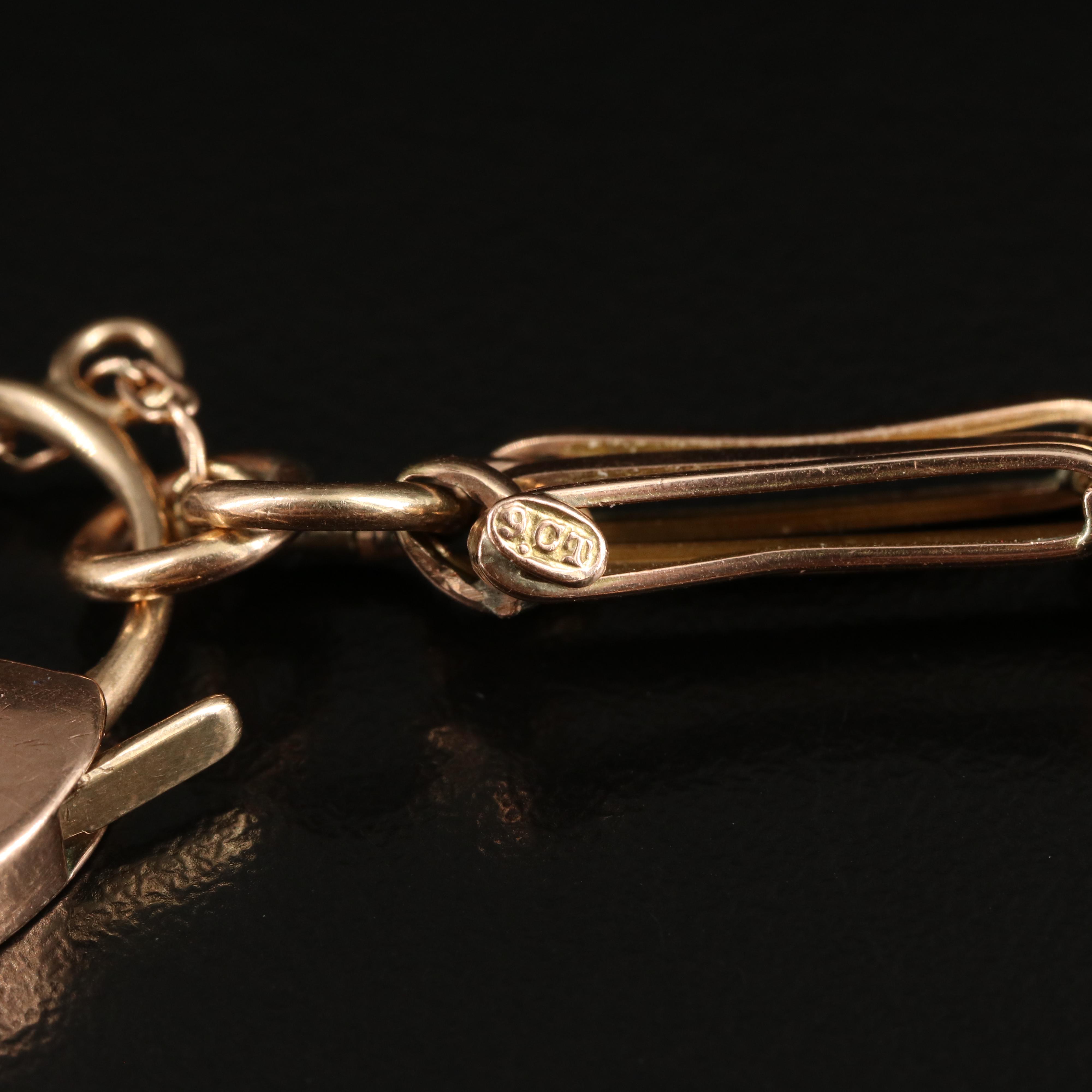 9K Heart Locket Bracelet