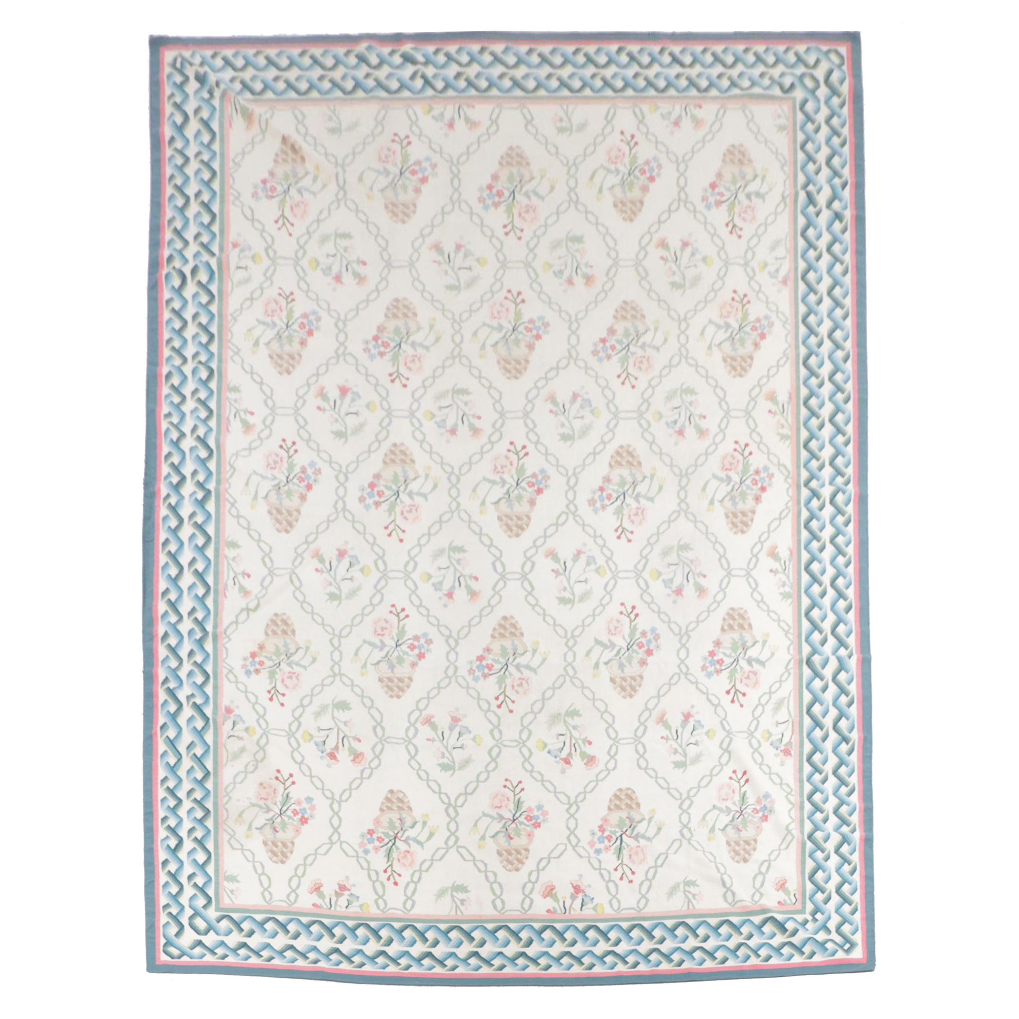 14'1 x 18'11 Handwoven Flatweave Bessarabian Kilim Room Sized Rug