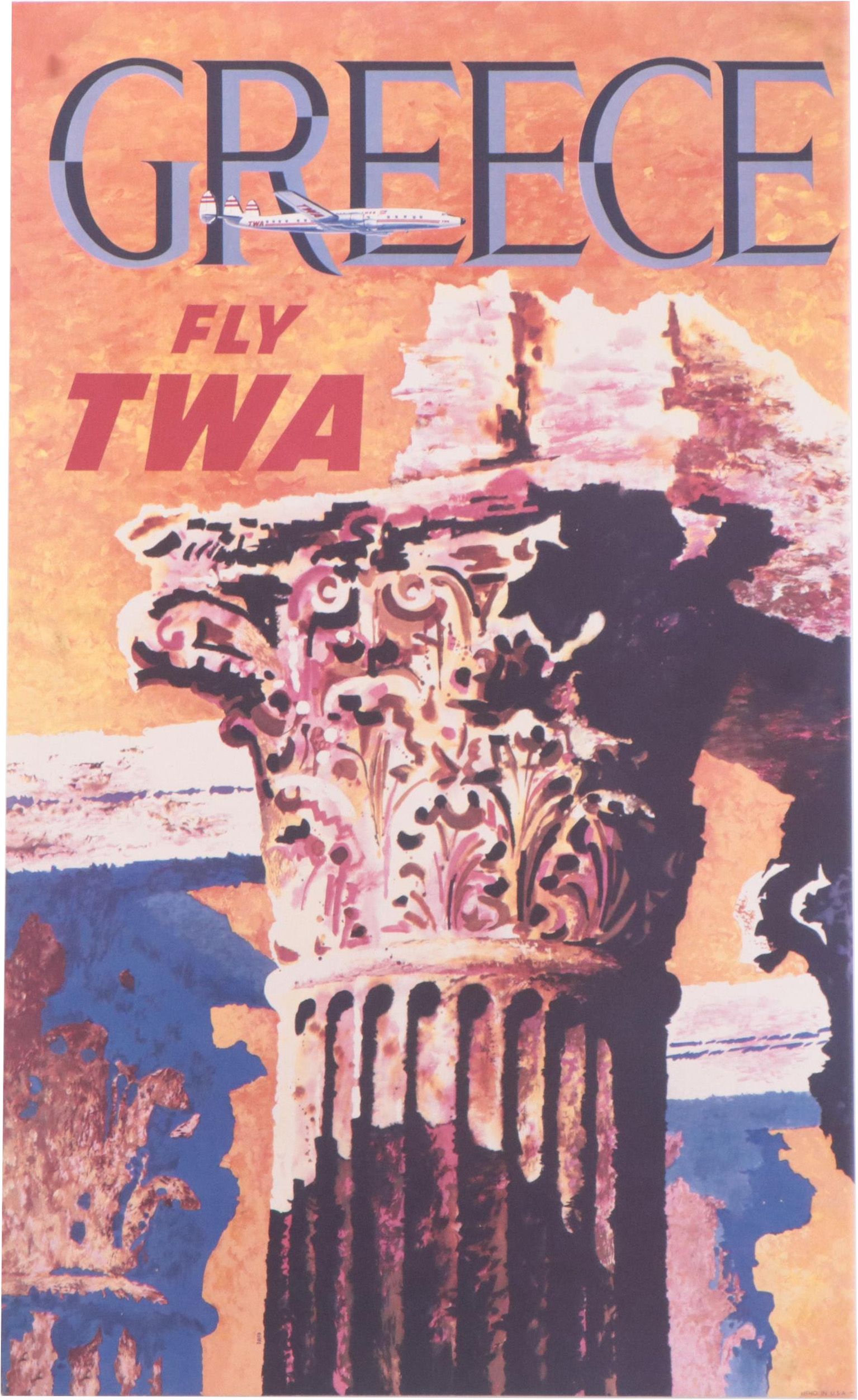Giclée After TWA Travel Poster "Greece"