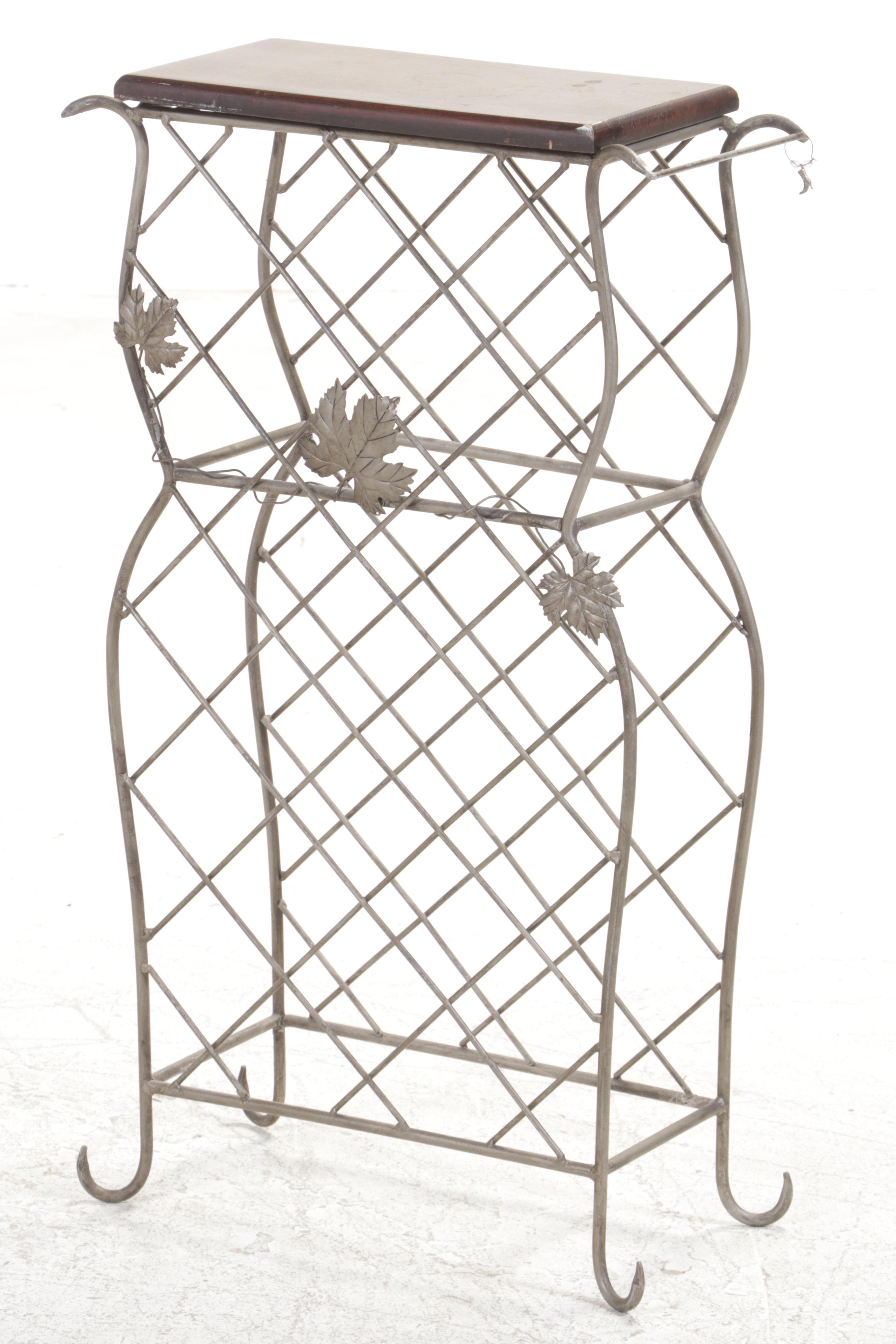 Contemporary Decorative Wire Rack and Table