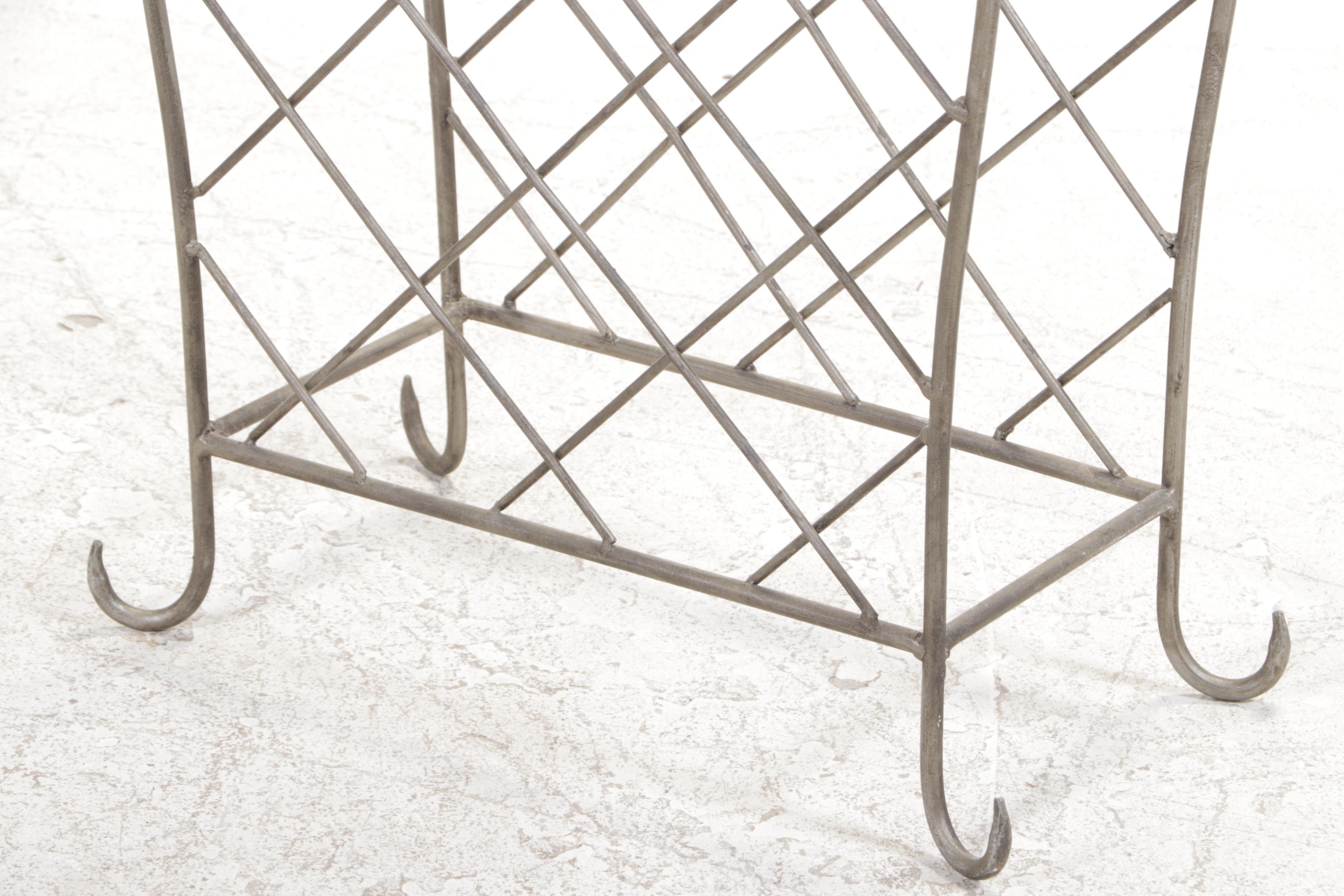 Contemporary Decorative Wire Rack and Table