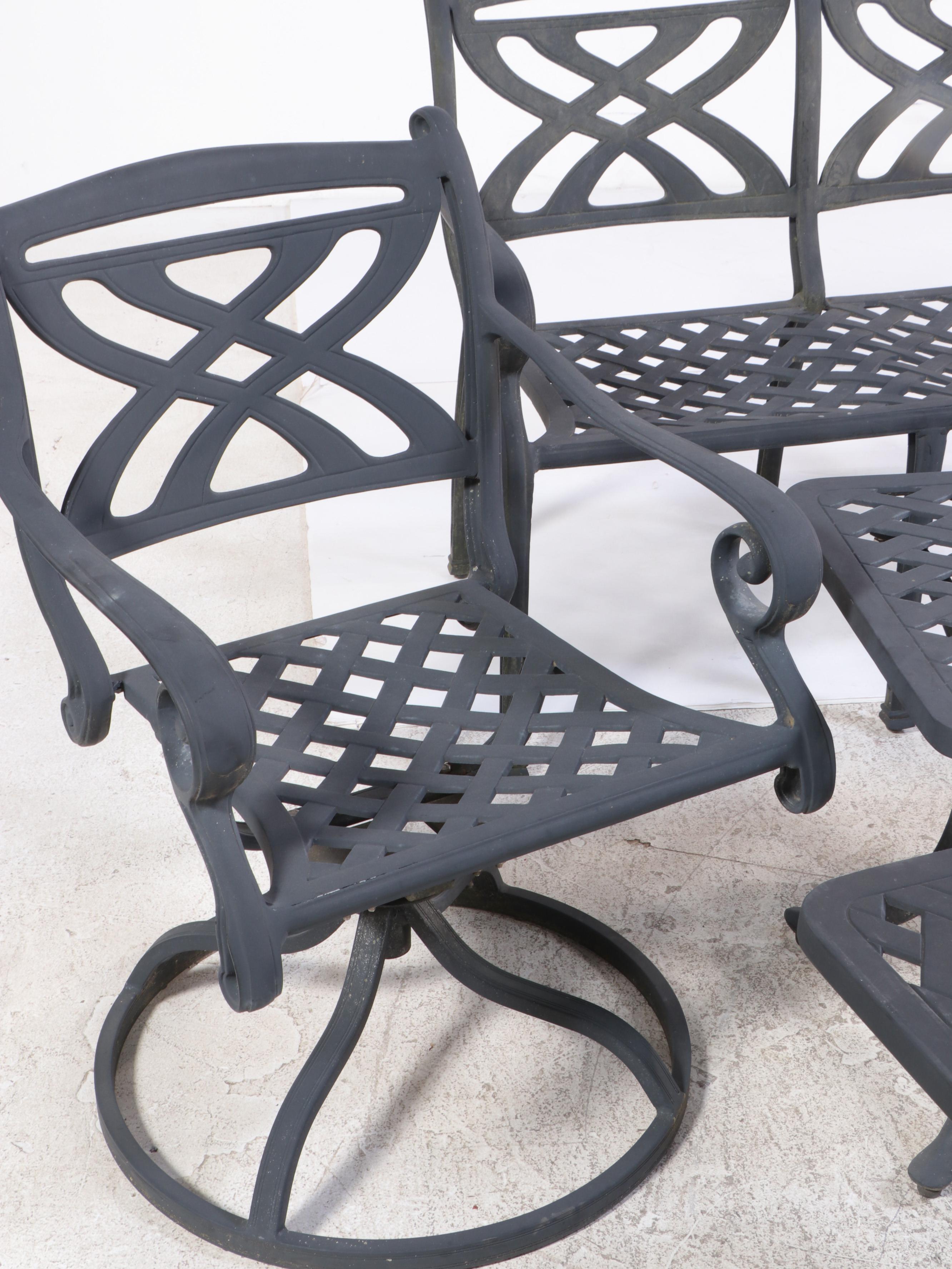 Eight-Piece Cast Aluminum Patio Furniture Set
