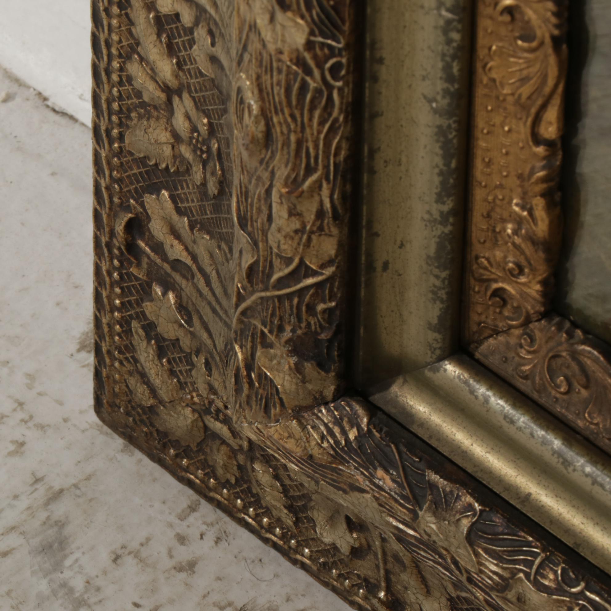 Riverside Landscape Color Lithograph, Early 20th Century