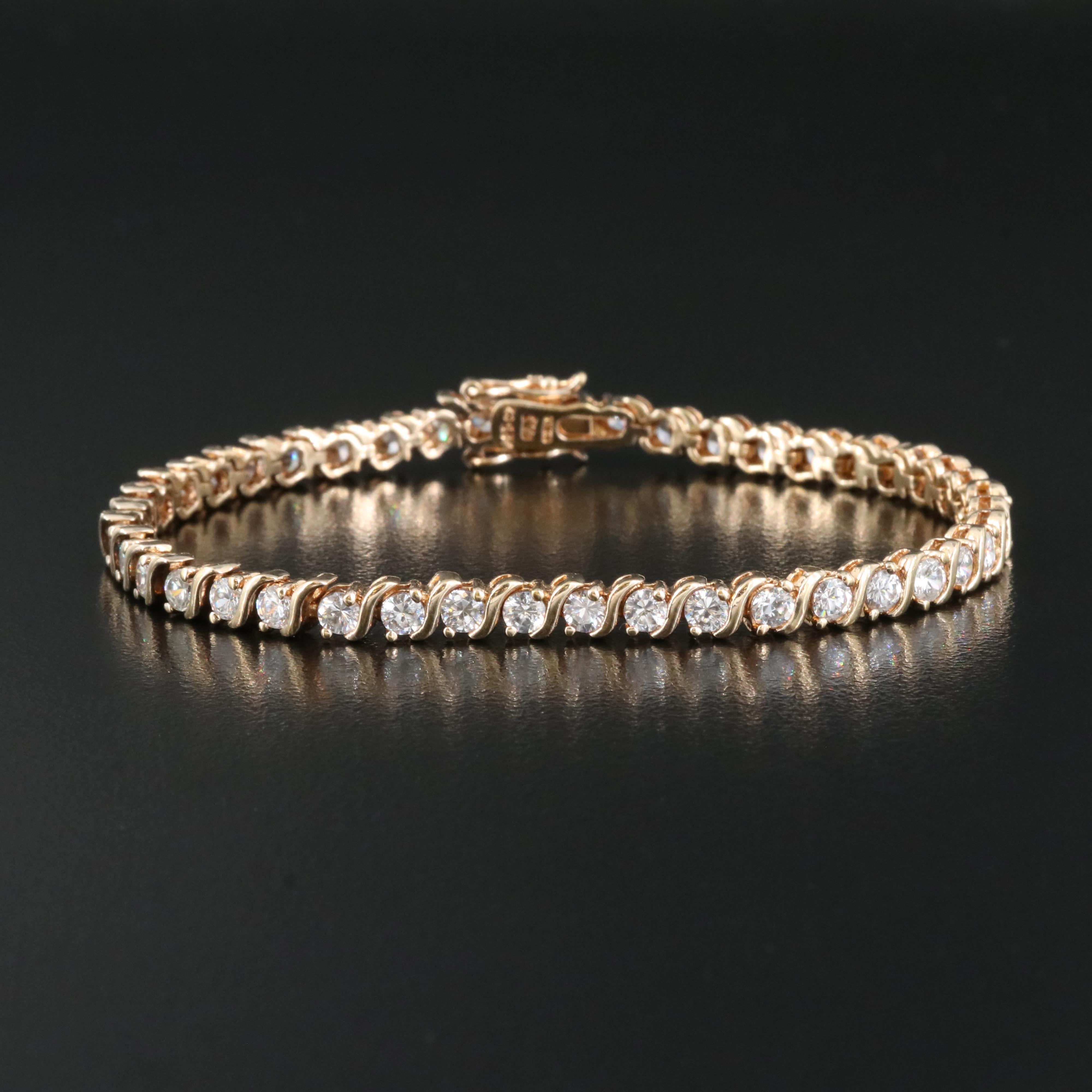 Sterling Cubic Zirconia Line Bracelet