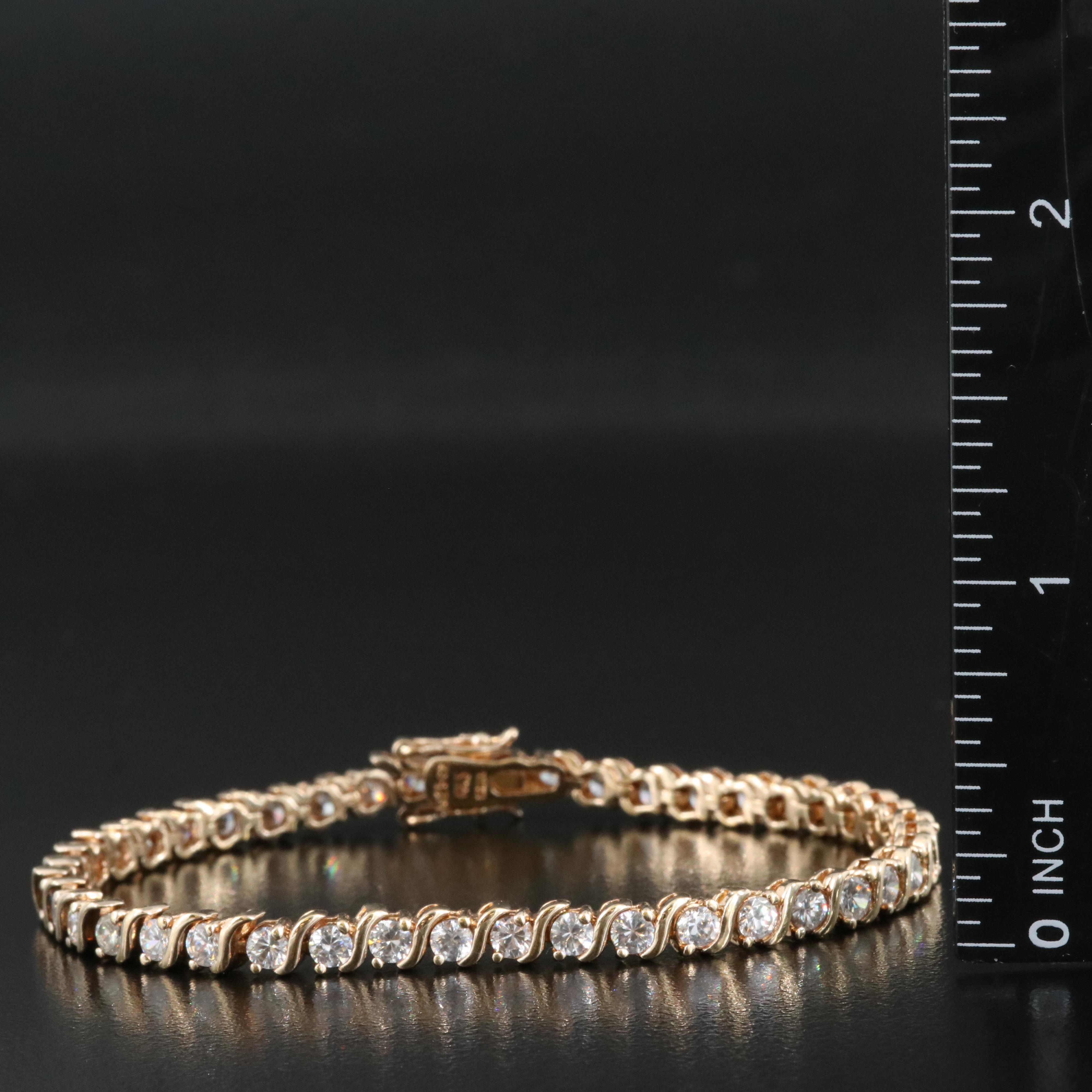 Sterling Cubic Zirconia Line Bracelet