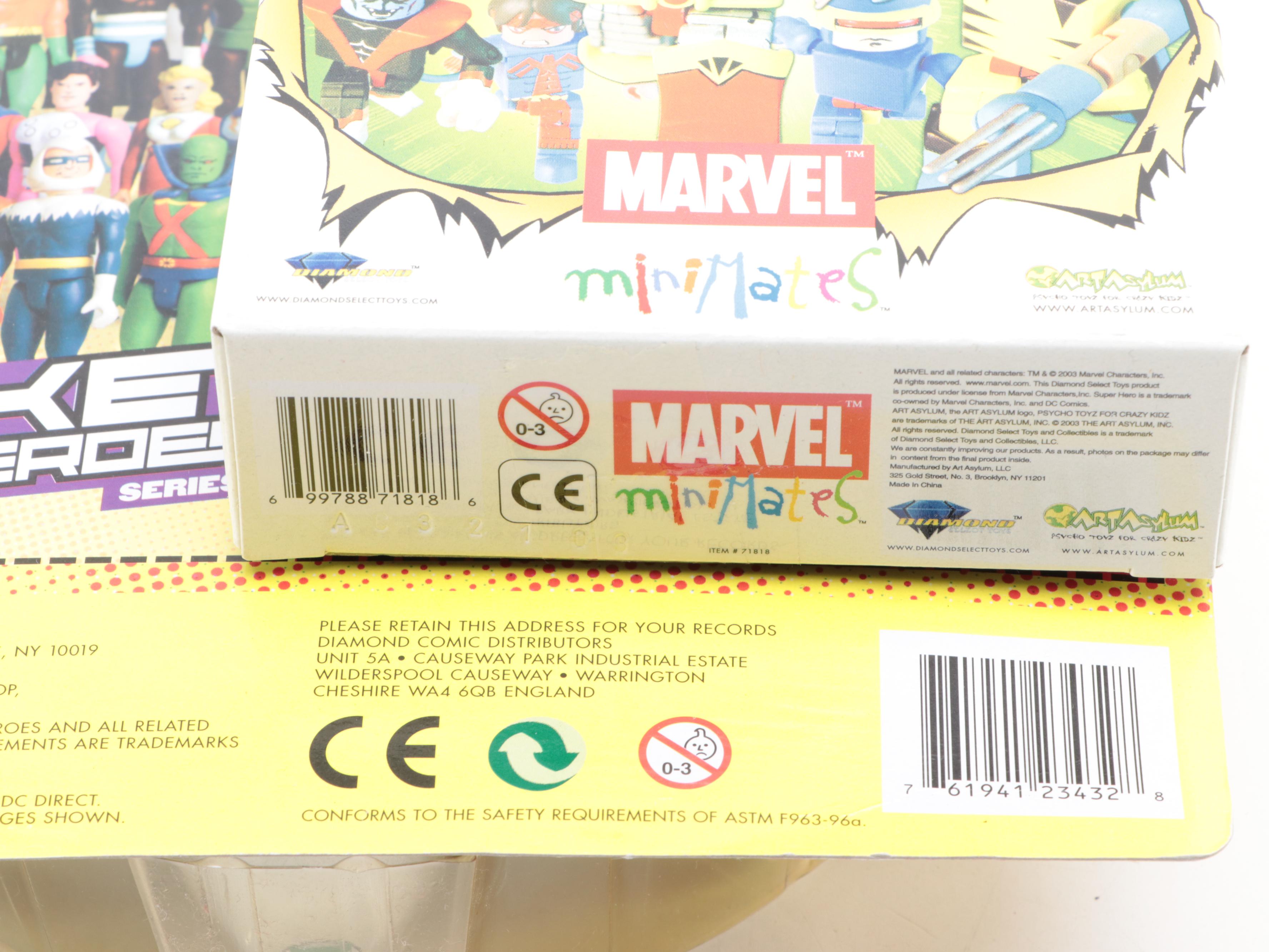 DC Direct Pocket Super Heroes and Diamond X-Men Minimates Action Figures