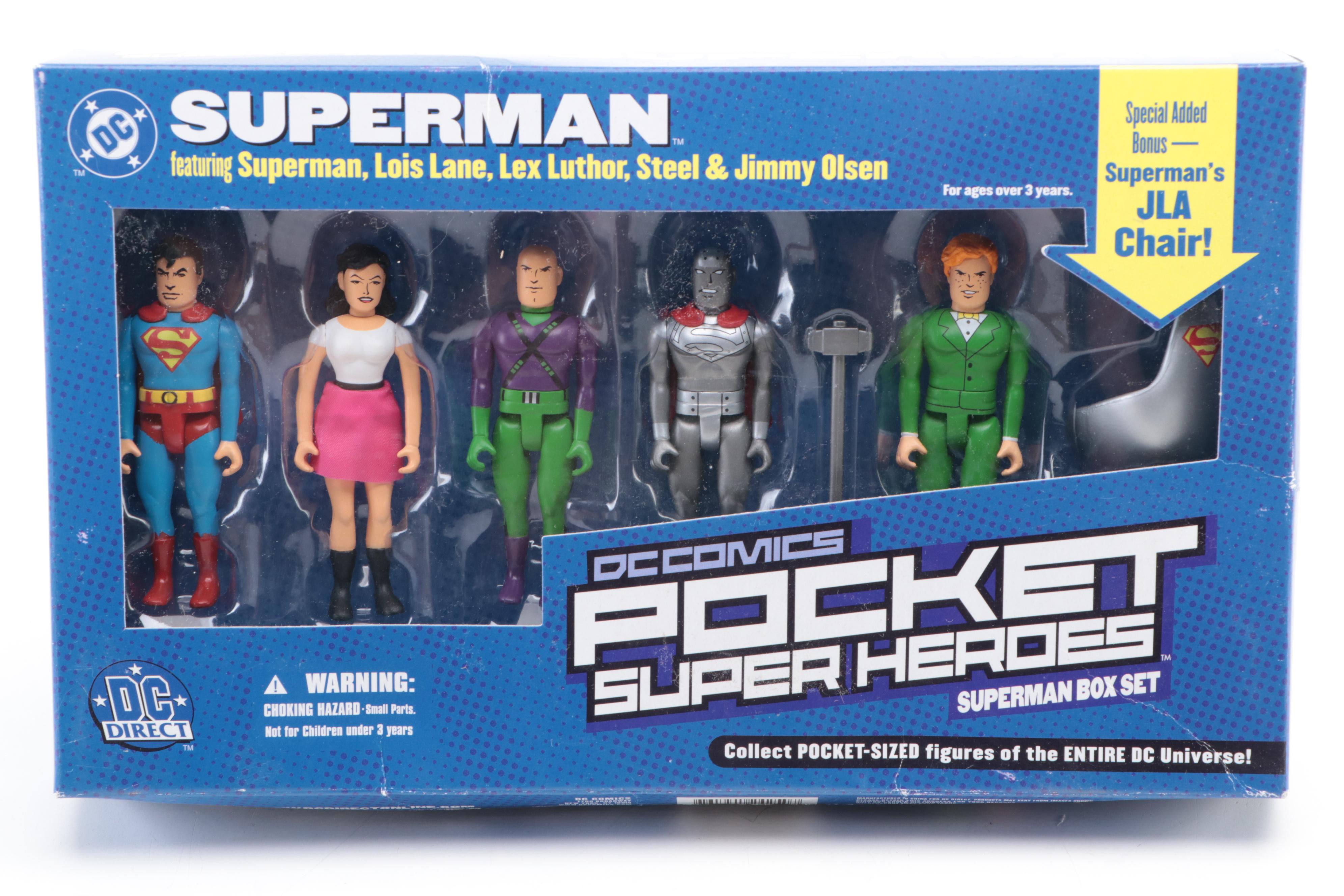 DC Direct Pocket Super Heroes and Diamond X-Men Minimates Action Figures
