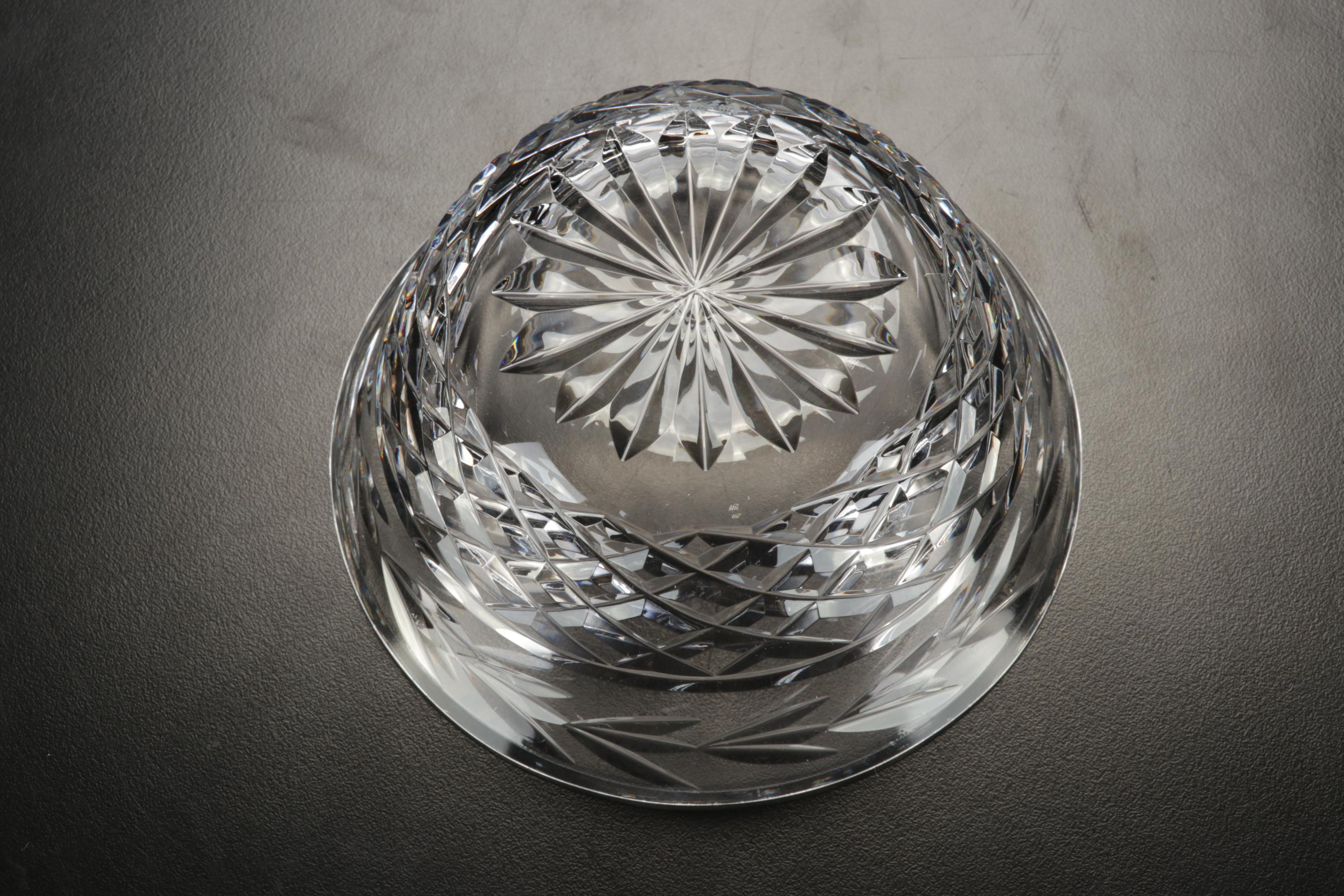 Waterford and Shannon Crystal Bowl, Vase, and Plate