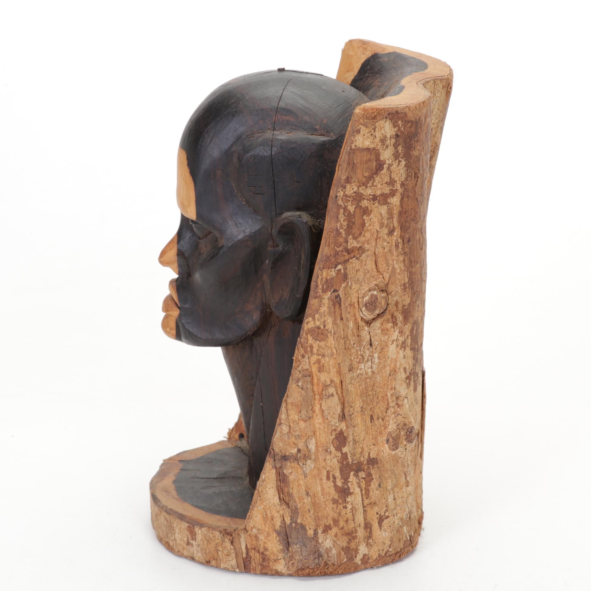 African Ebony Carving, Banded Calcite Bowl, Vase, Soapstone Censer and More