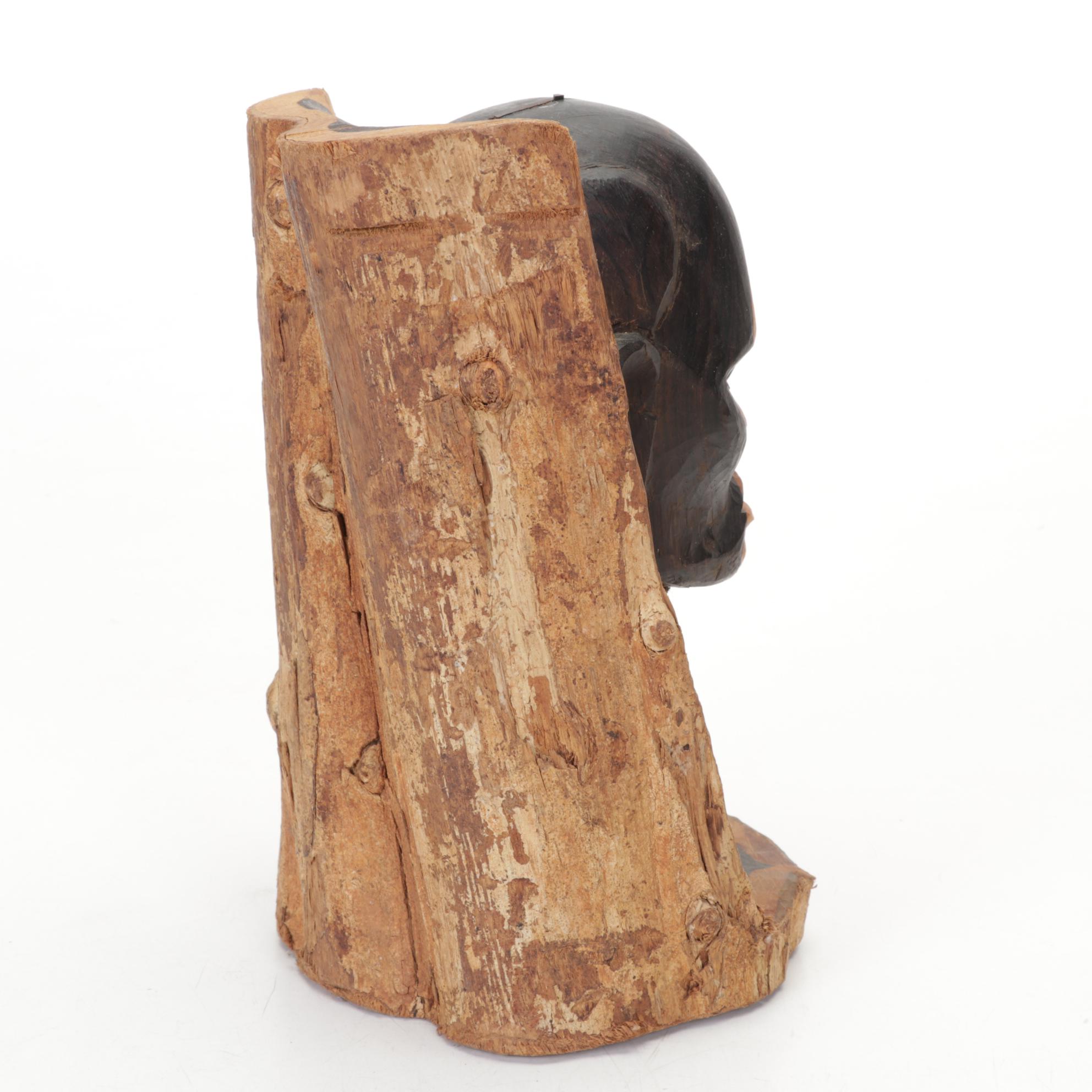 African Ebony Carving, Banded Calcite Bowl, Vase, Soapstone Censer and More