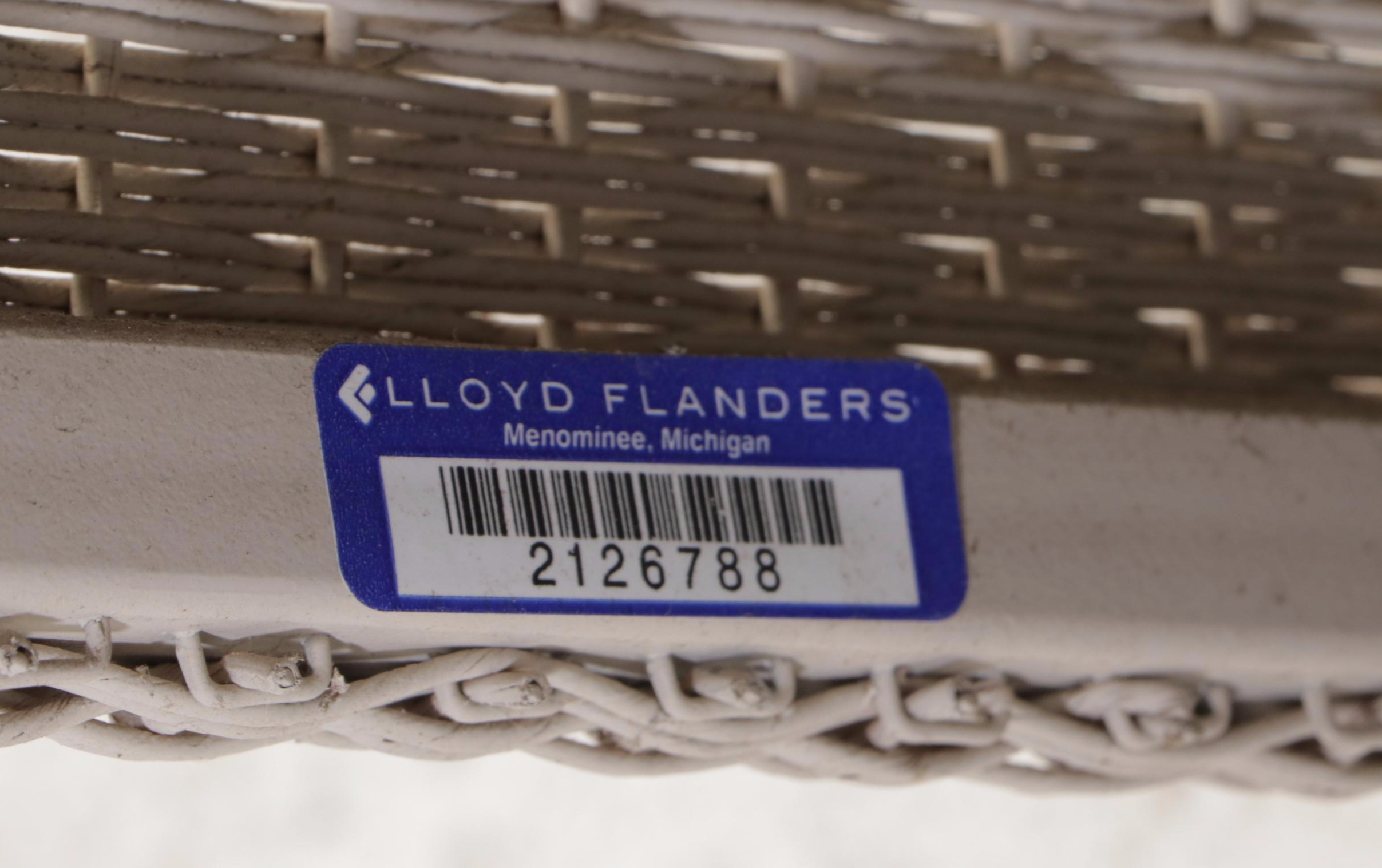 Pair of Lloyd/Flanders "Reflections" Lloyd Loom Wicker Patio Lounge Chairs