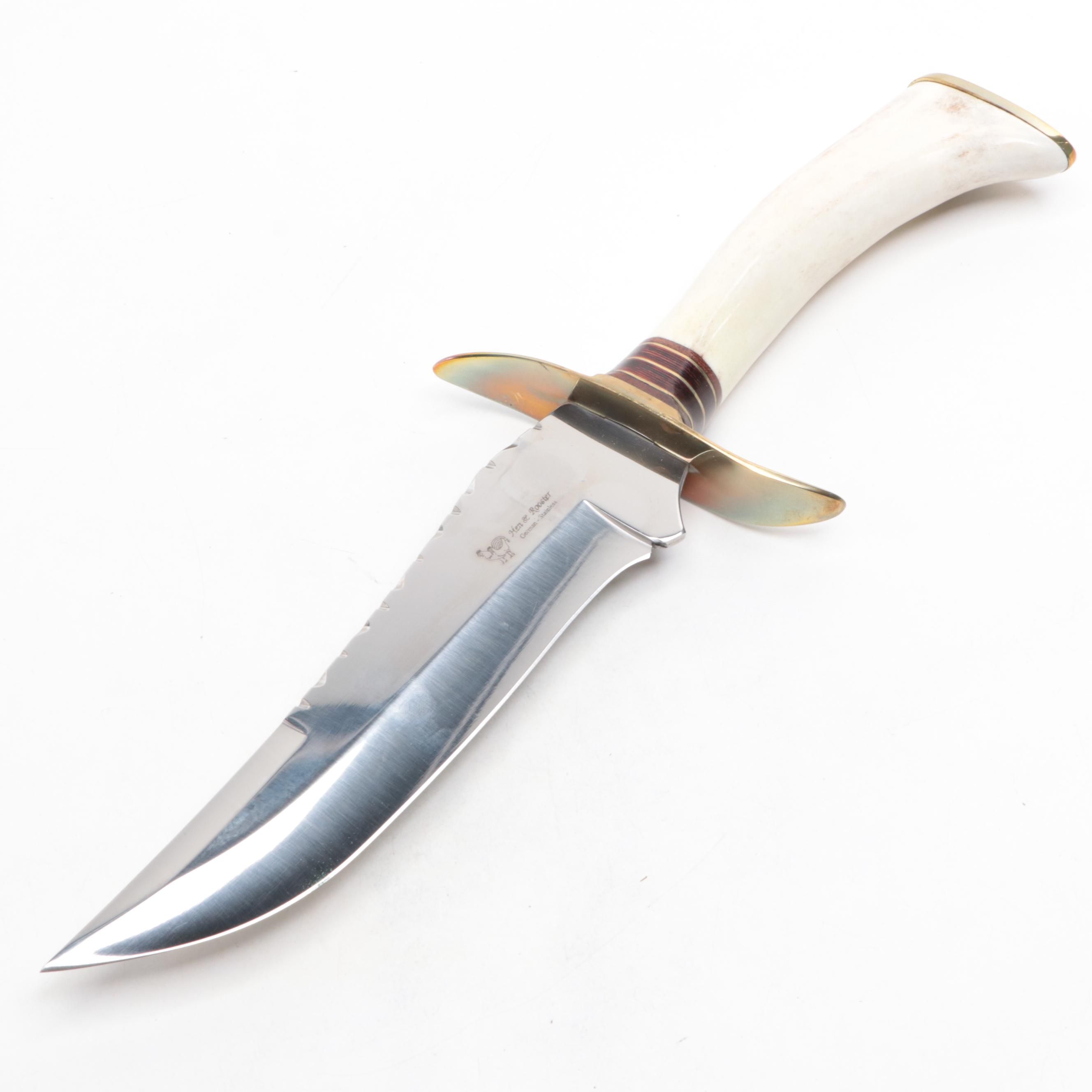 Hen & Rooster German Stainless Steel and Bone-Handled Fixed Blade Knife