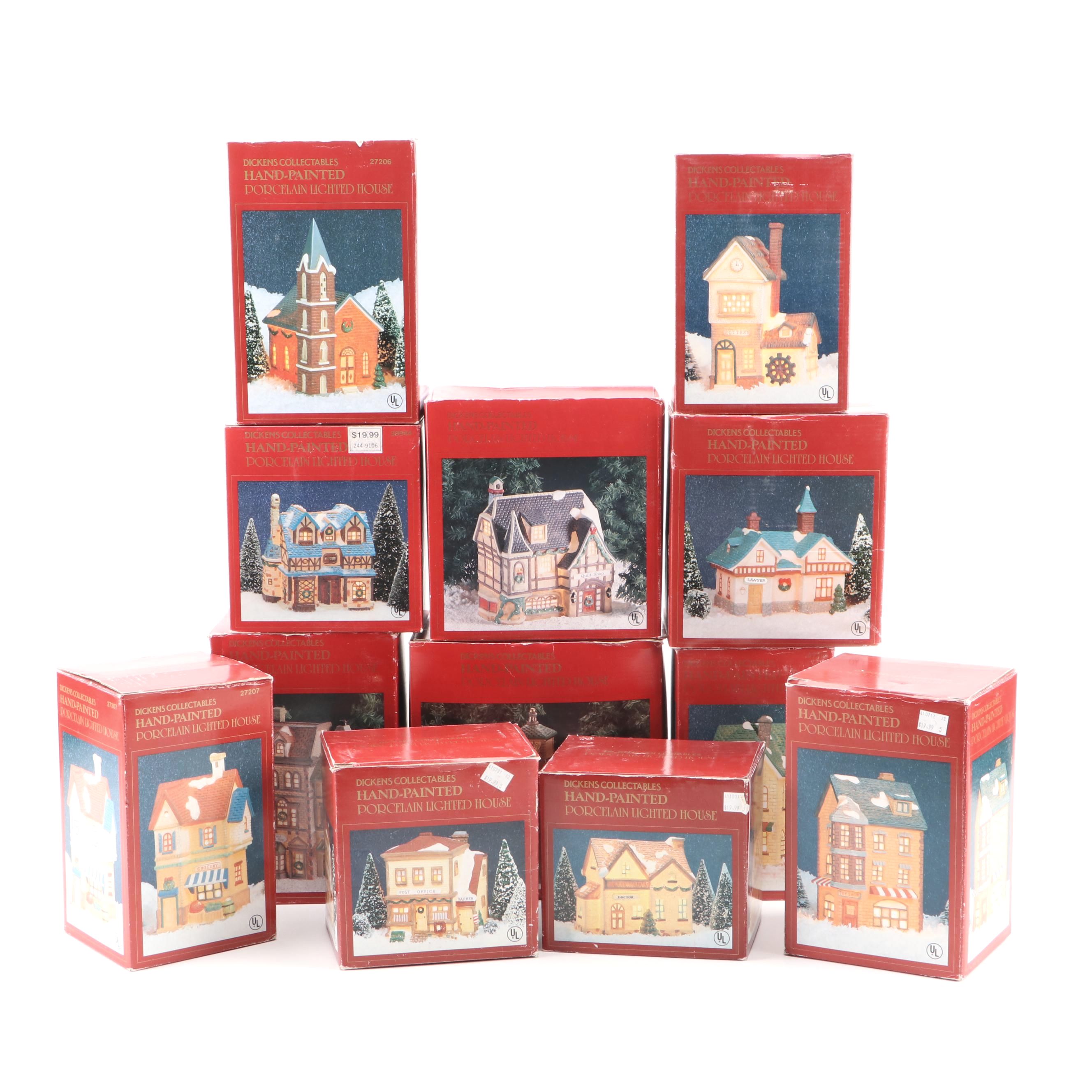 Dickens Collectables Porcelain Village Buildings