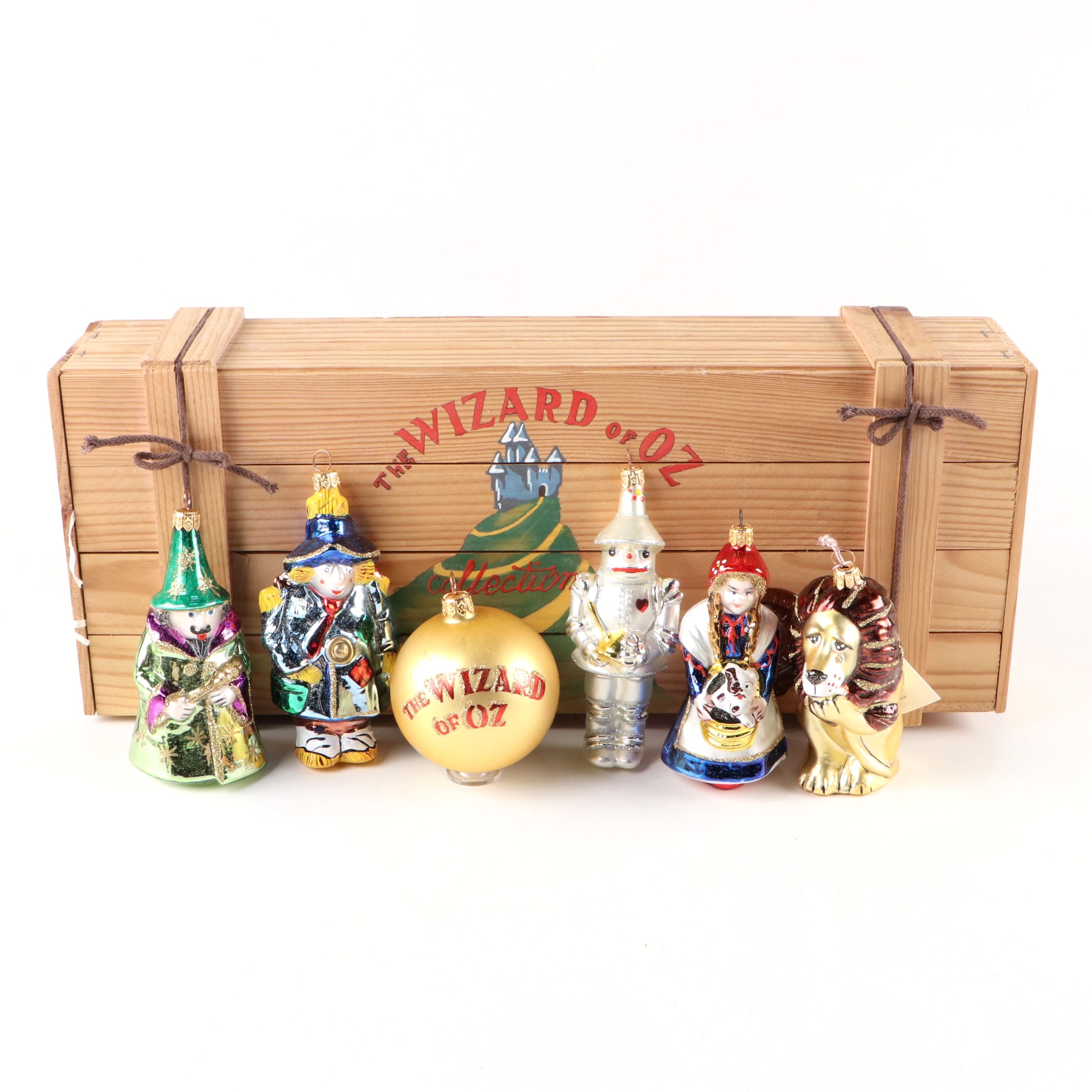 Polonaise / Komozja Polish Glass Wizard of Oz Ornament Set with Crate