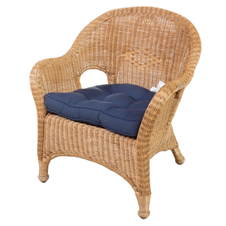 Pier 1 Imports Wicker and Rattan Patio Armchair