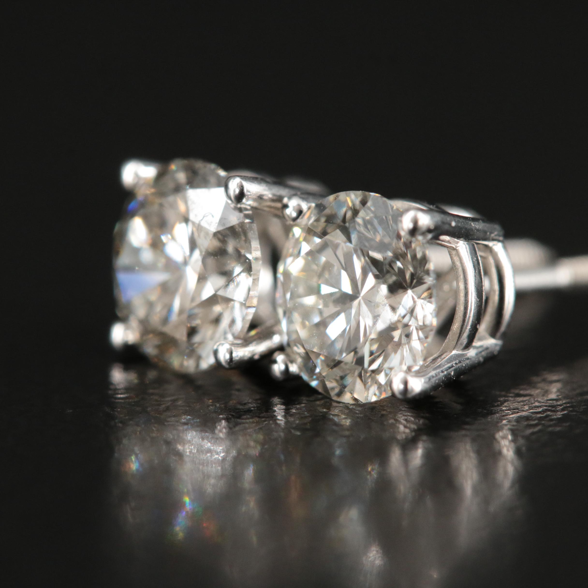 14K 1.45 CTW Lab Grown Diamond Stud Earrings