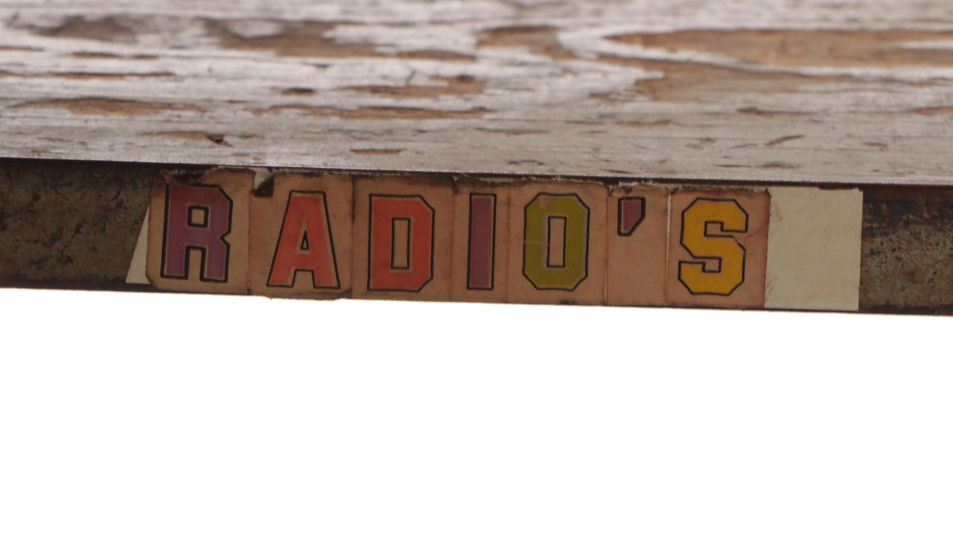 Wood and Metal Four-Tiered Storage Shelf, Mid to Late 20th Century