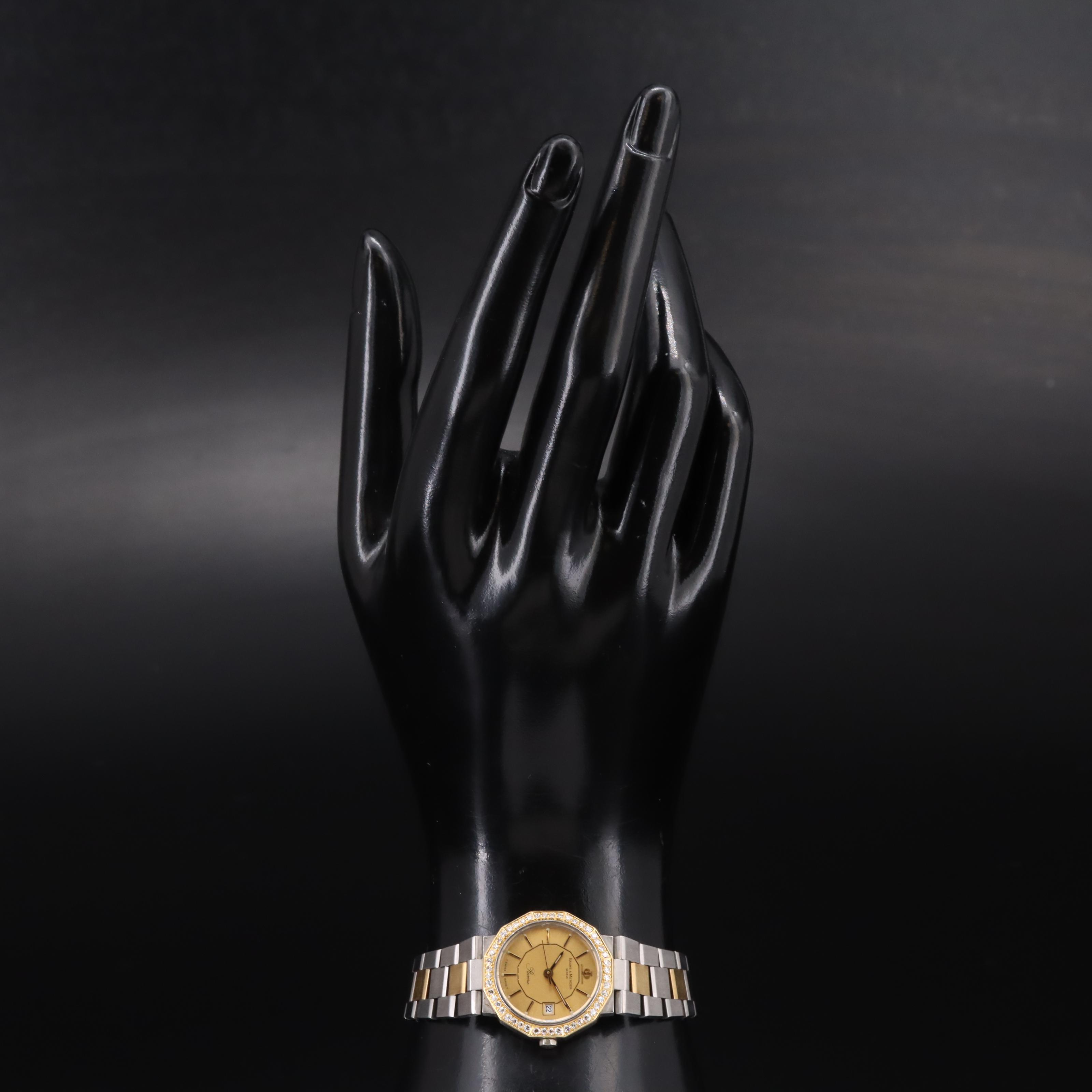 Baume & Mercier Riviera 18K and Stainless Steel Diamond Watch