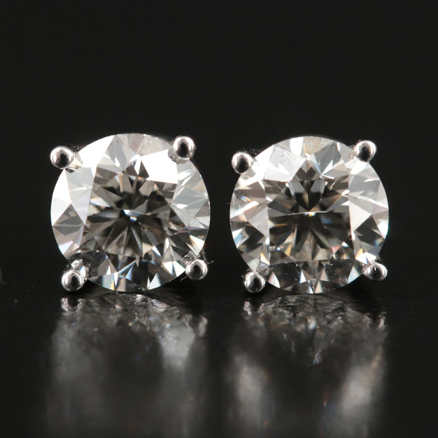 14K 1.44 CTW Lab Grown Diamond Stud Earrings