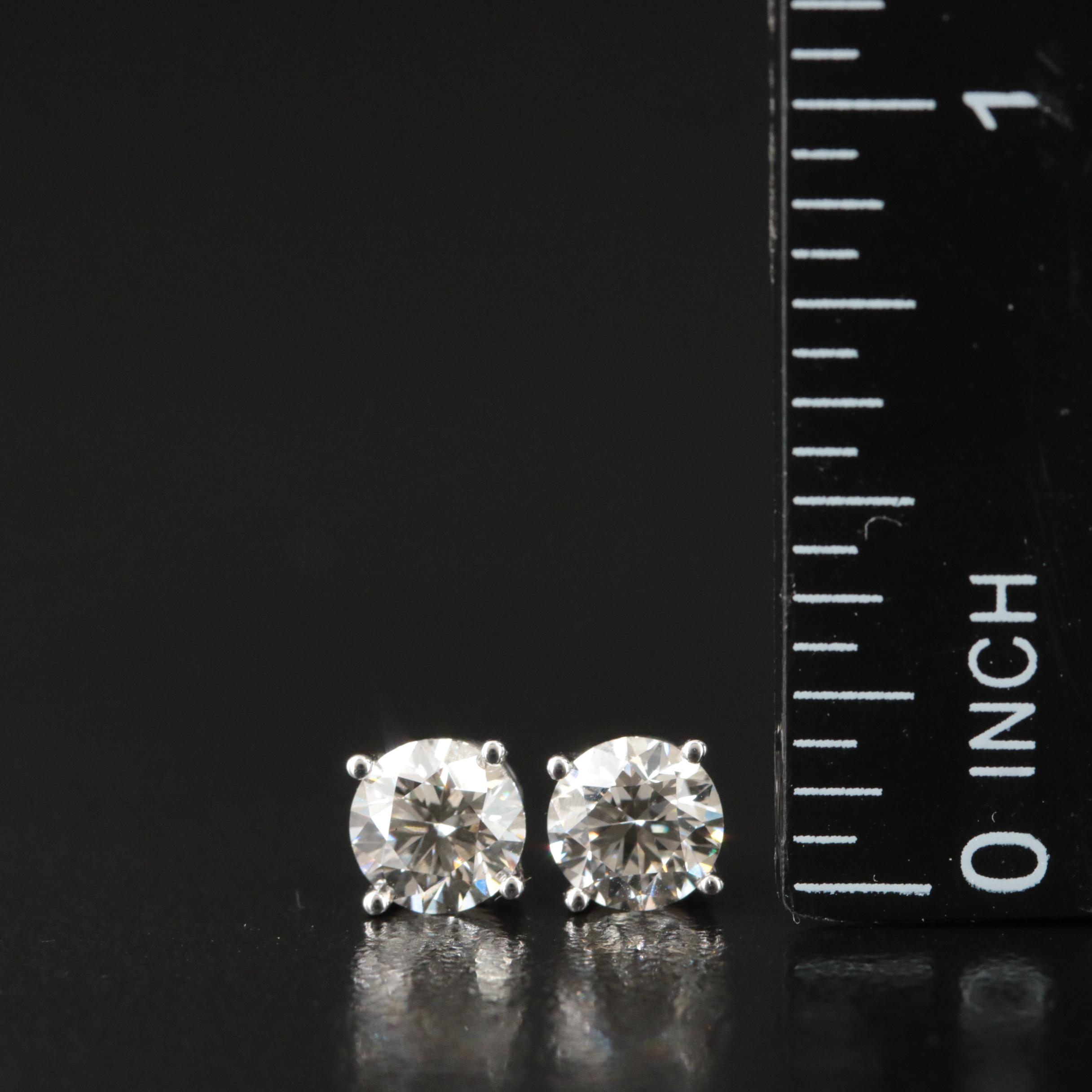 14K 1.44 CTW Lab Grown Diamond Stud Earrings