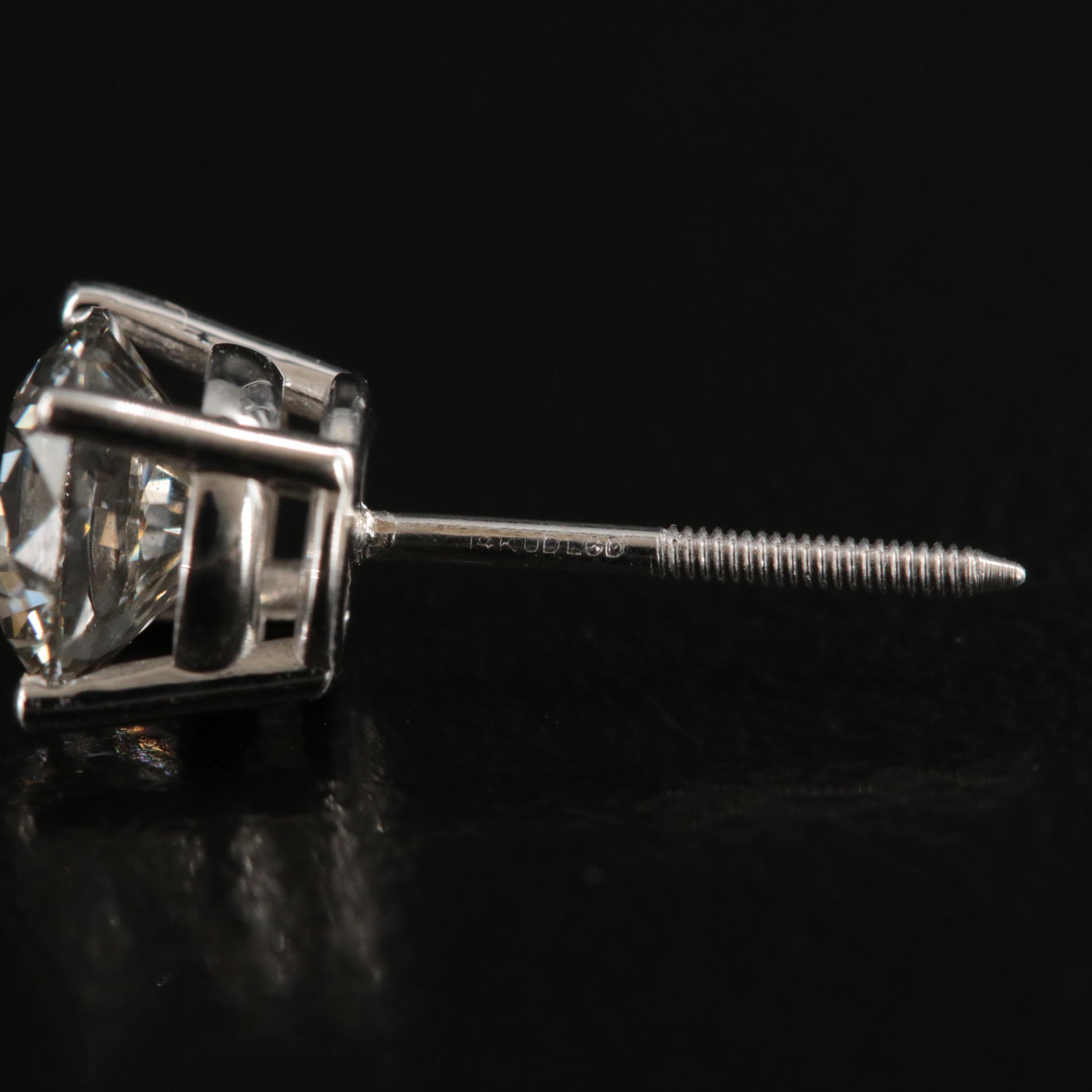 14K 1.44 CTW Lab Grown Diamond Stud Earrings