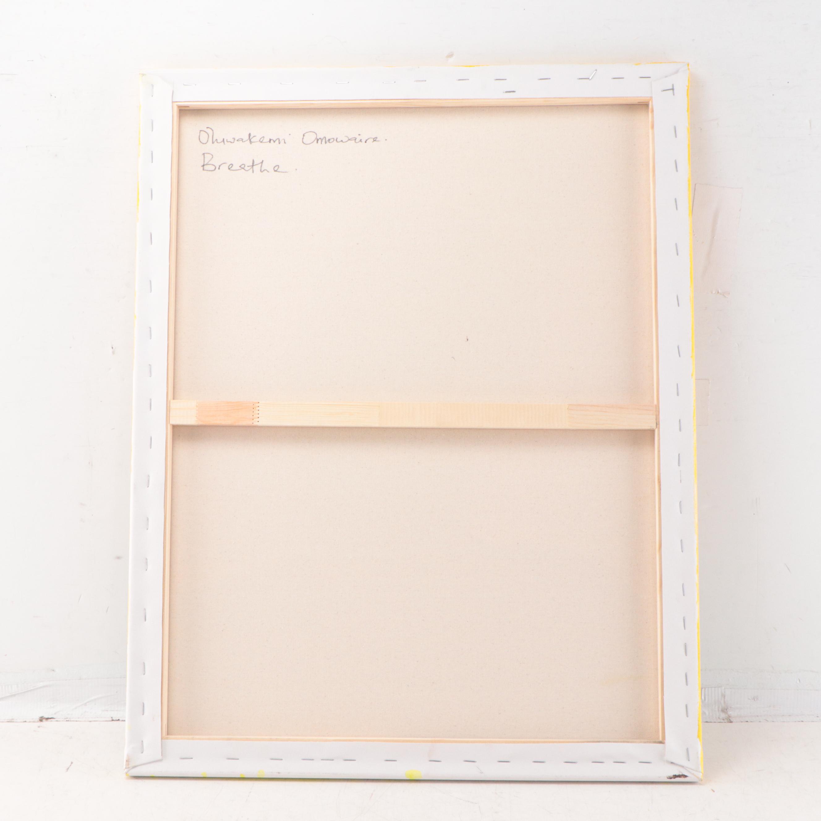 Oluwakemi Omowaire Oil Painting "Breathe," 21st Century