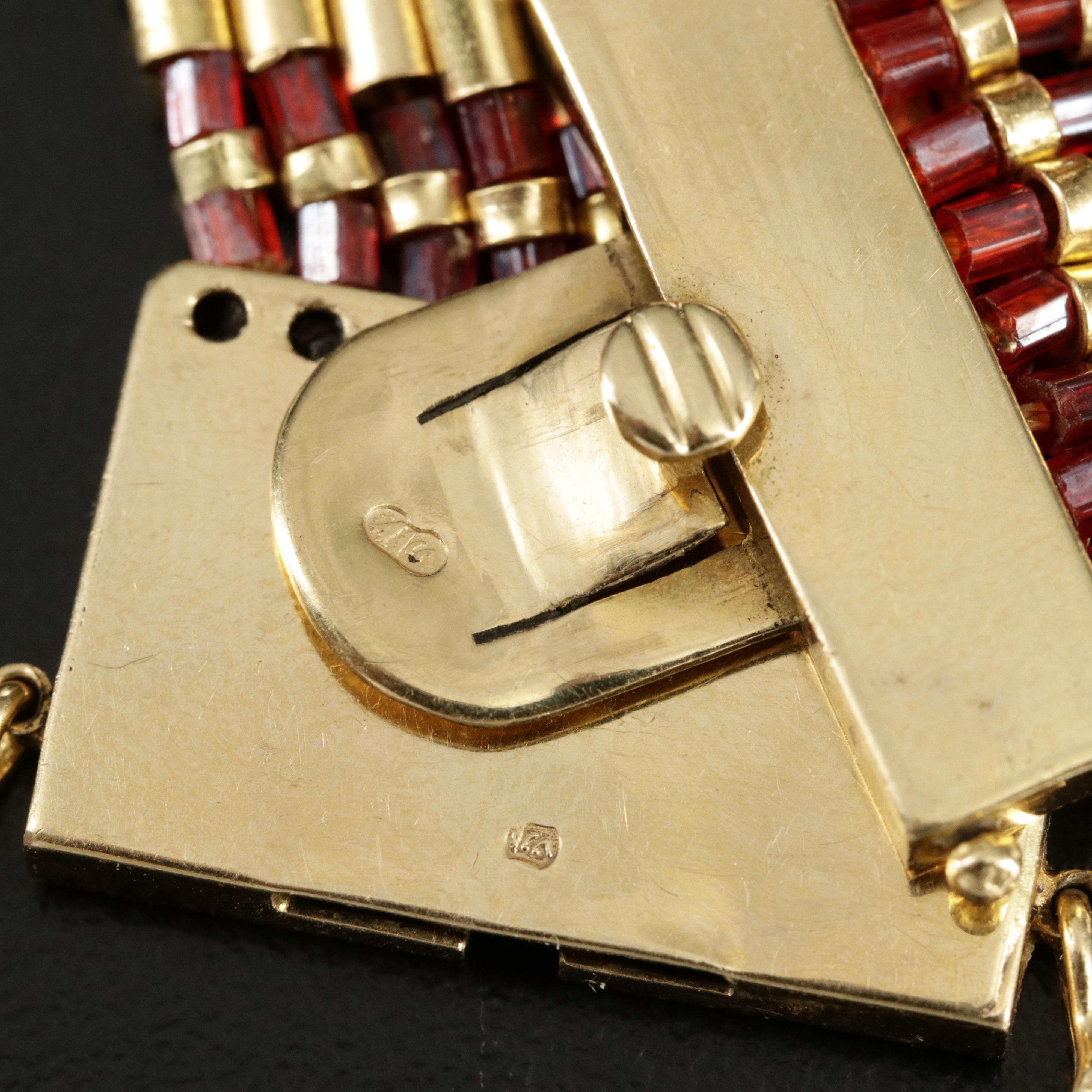 Egyptian 18K Glass Scarab Bracelet