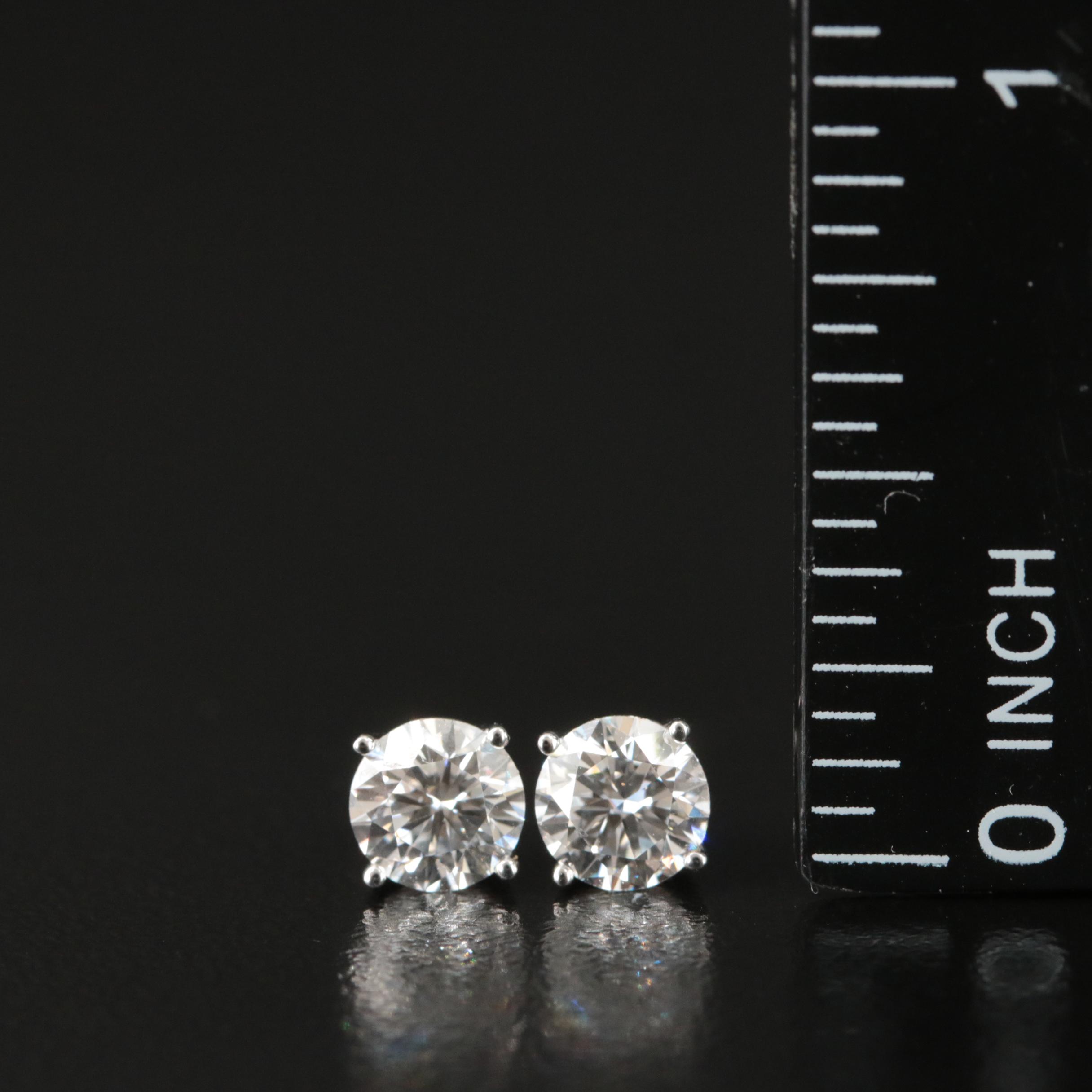 14K 1.41 CTW Lab Grown Stud Earrings