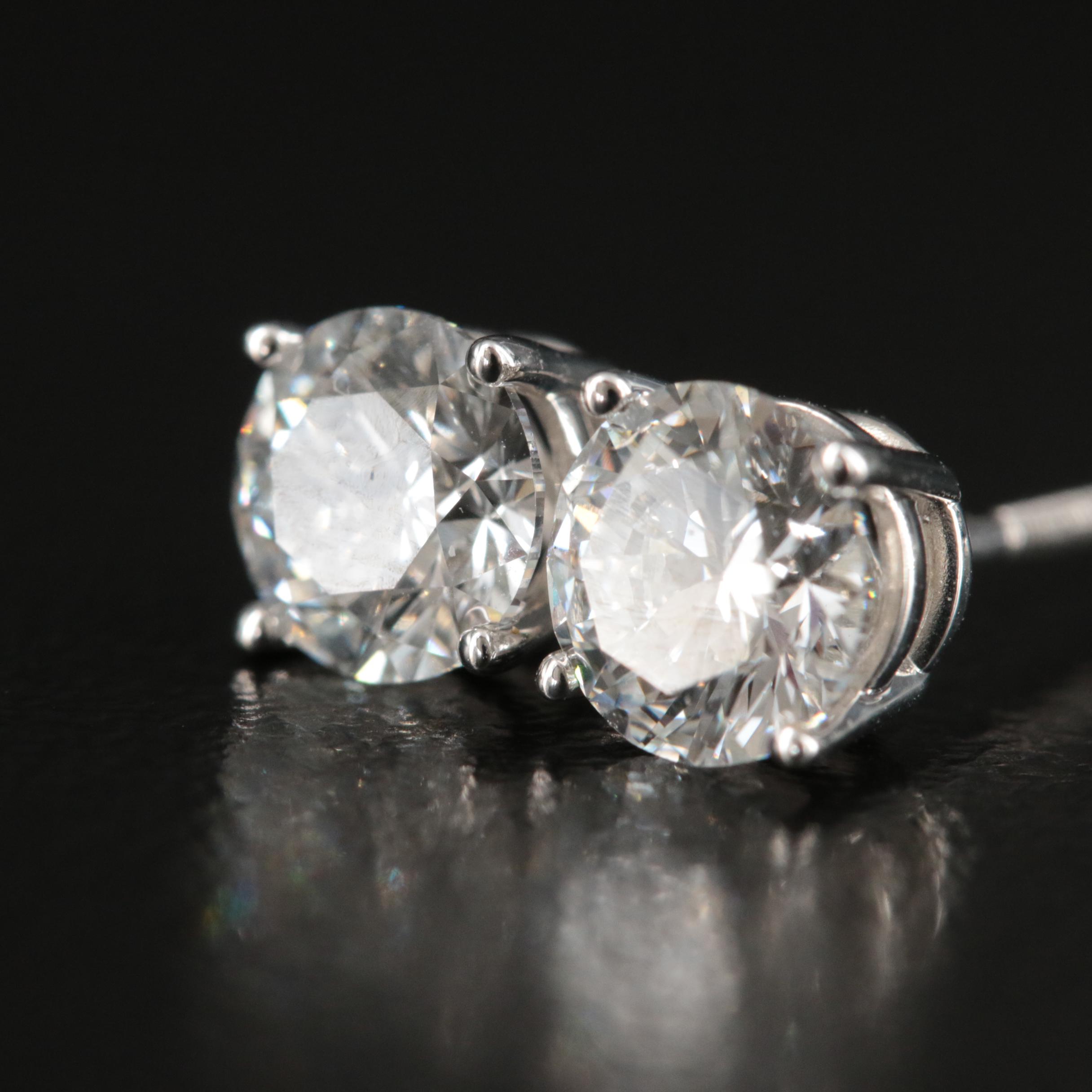 14K 1.41 CTW Lab Grown Stud Earrings