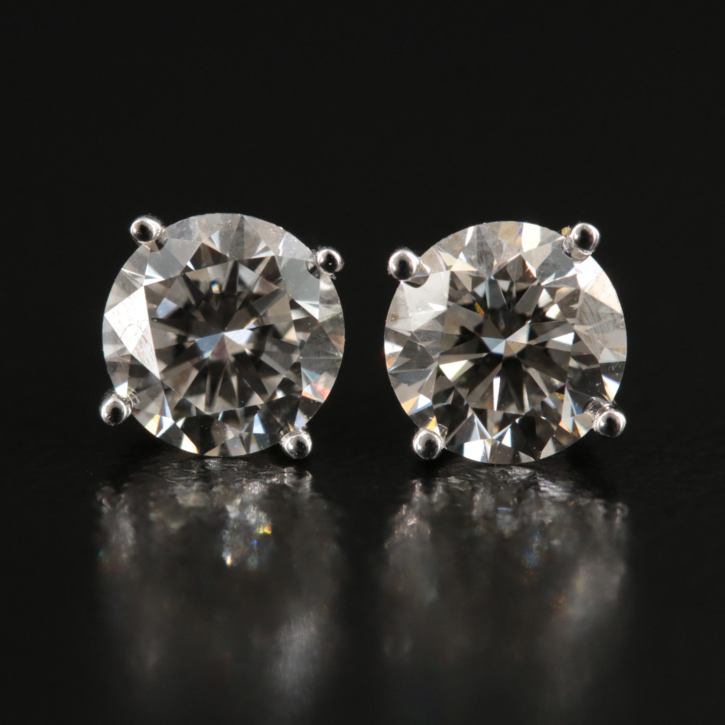 14K 1.63 CTW Lab Grown Diamond Stud Earrings