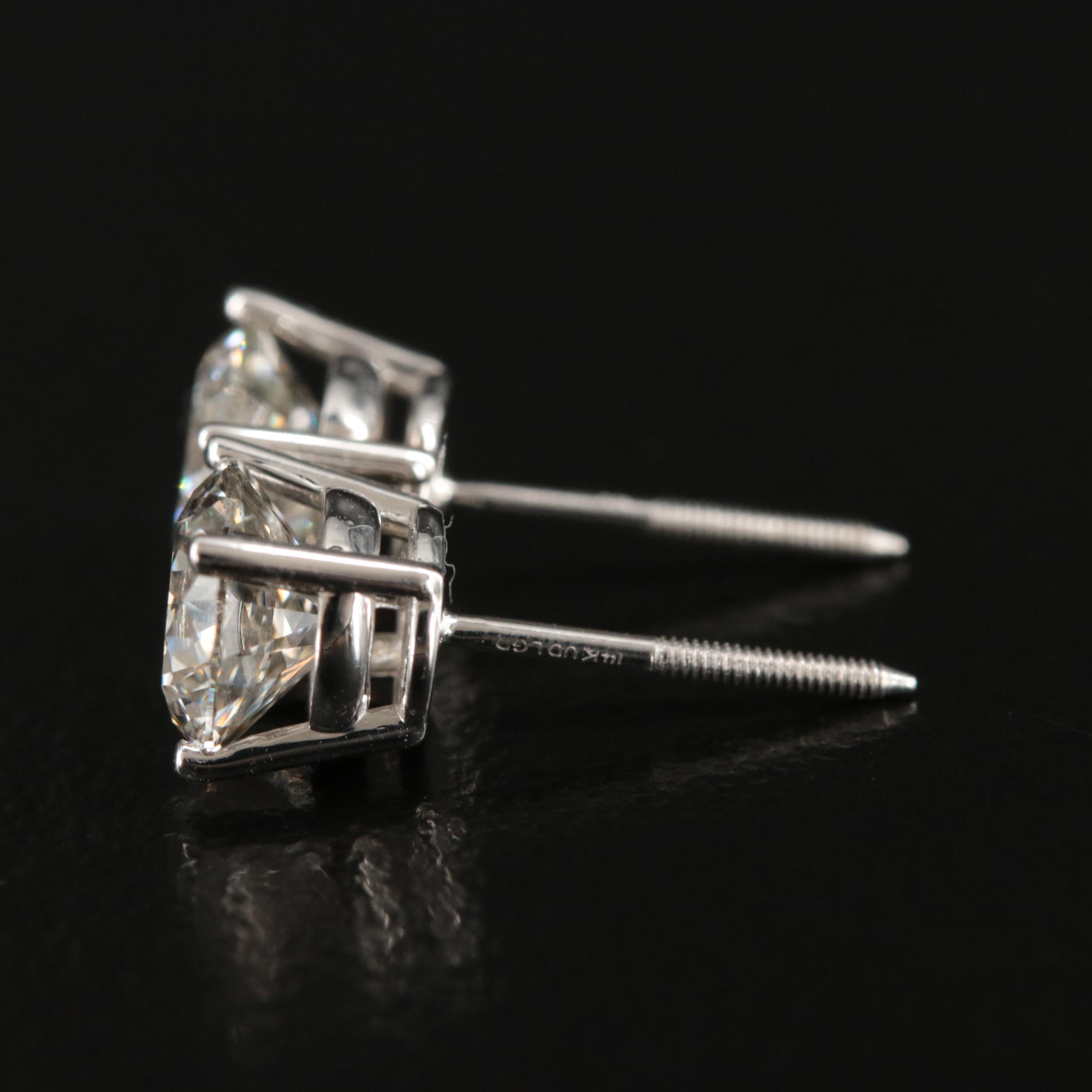 14K 1.63 CTW Lab Grown Diamond Stud Earrings