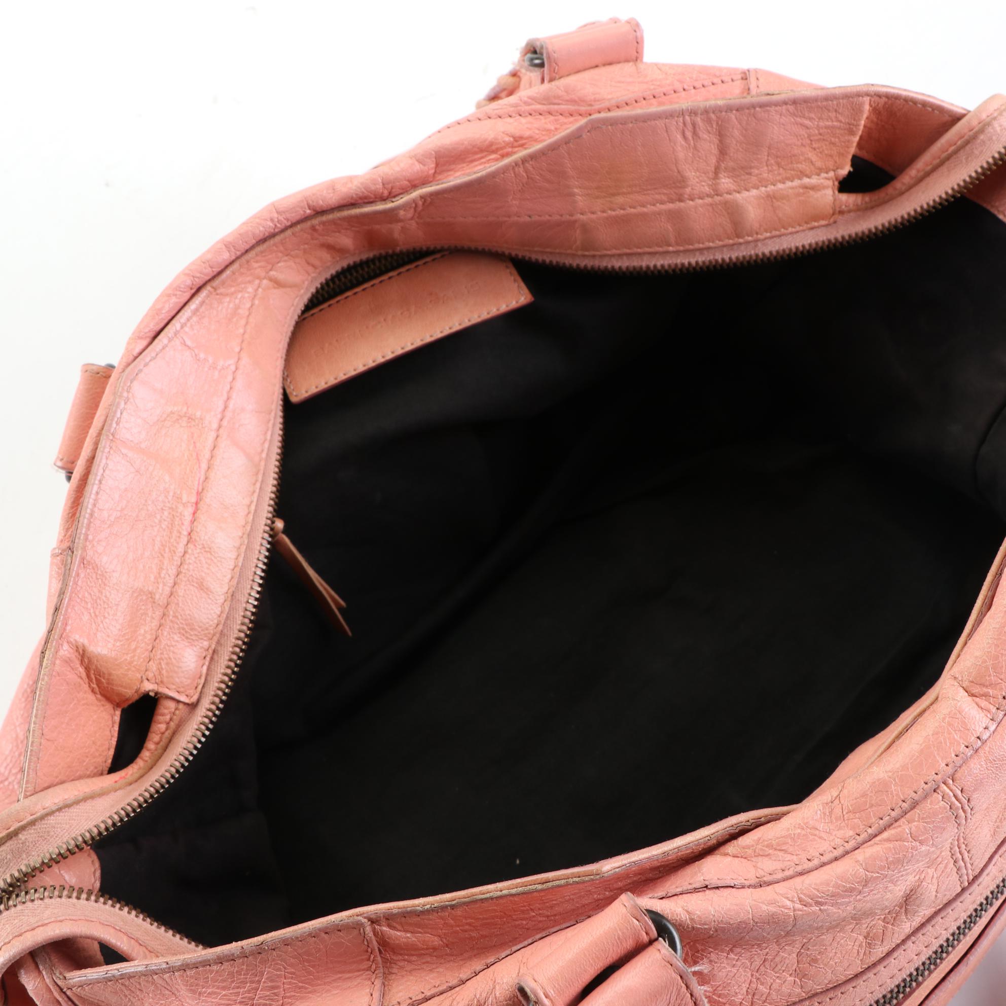 Balenciaga Motorcycle City Bag in Lambskin Leather