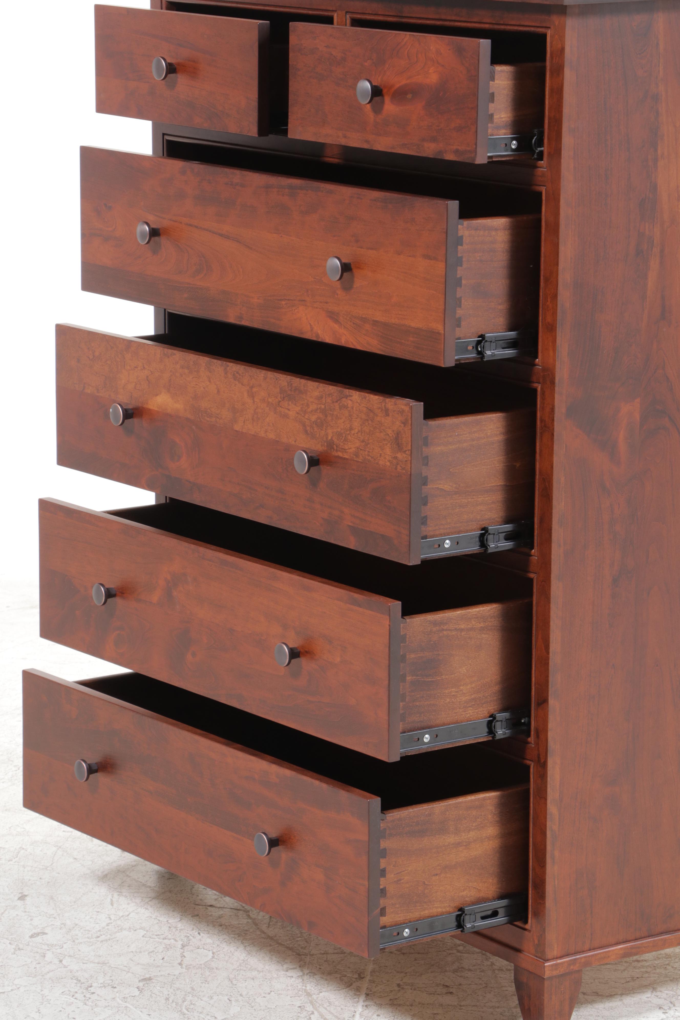 Miller Bedrooms Shaker Style Cherrywood Six-Drawer Chest