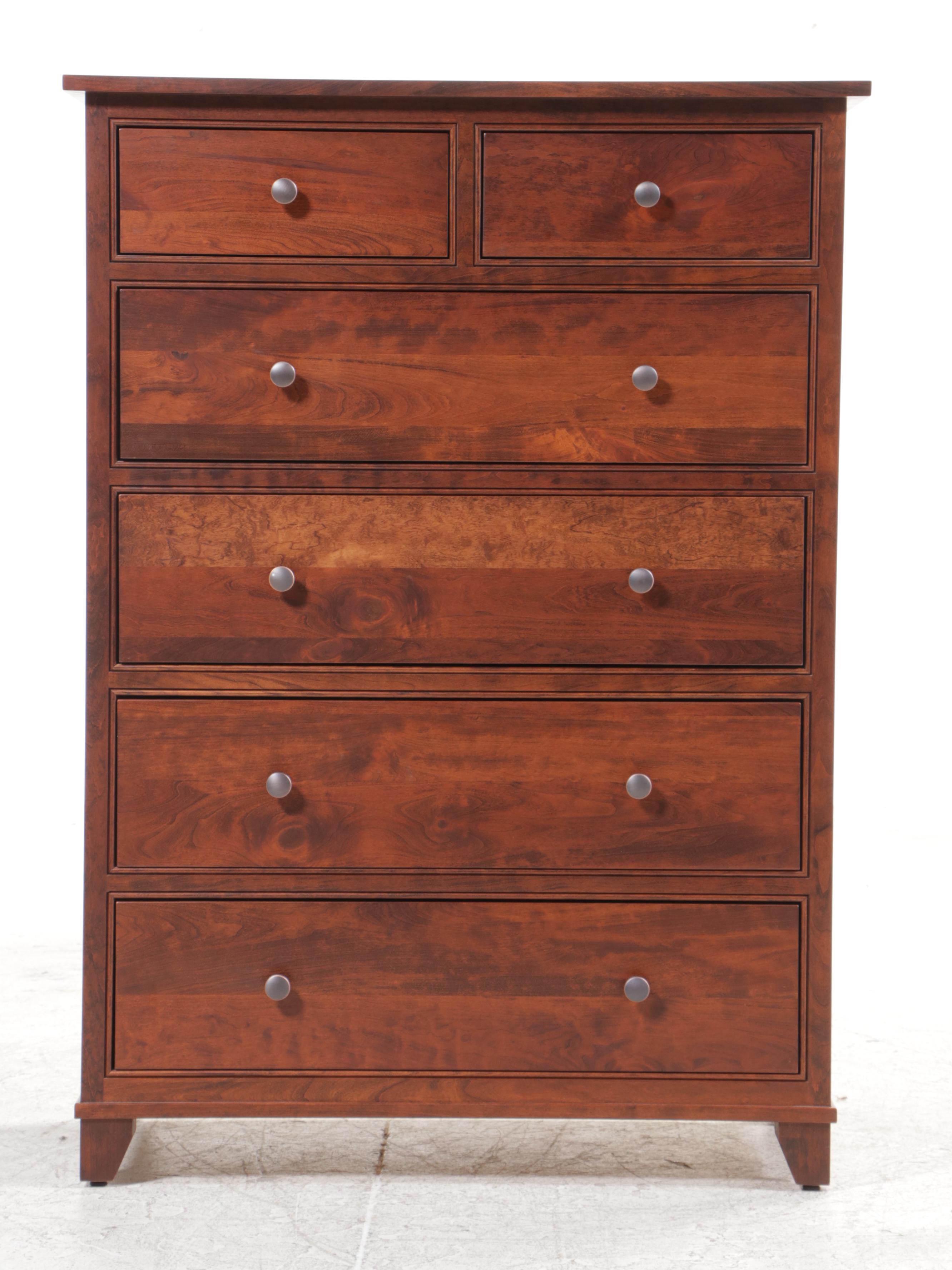 Miller Bedrooms Shaker Style Cherrywood Six-Drawer Chest