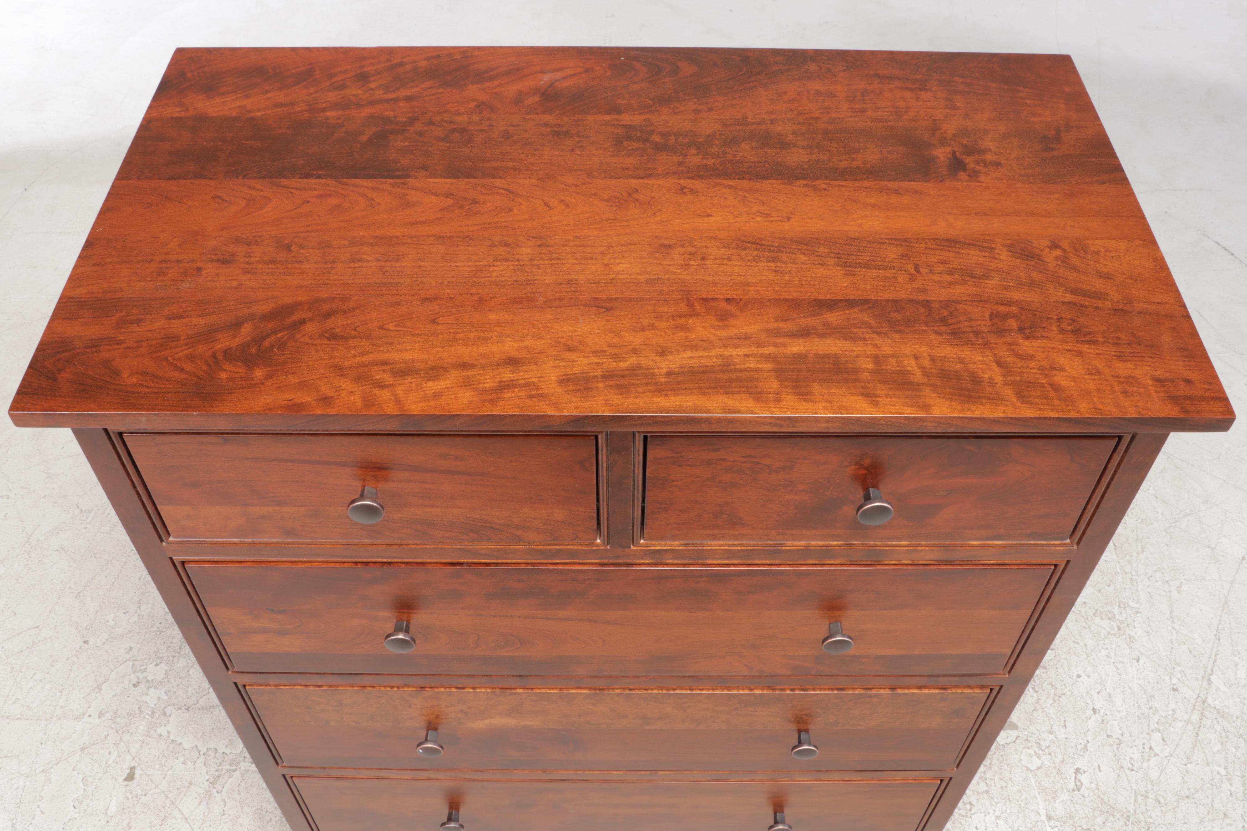 Miller Bedrooms Shaker Style Cherrywood Six-Drawer Chest