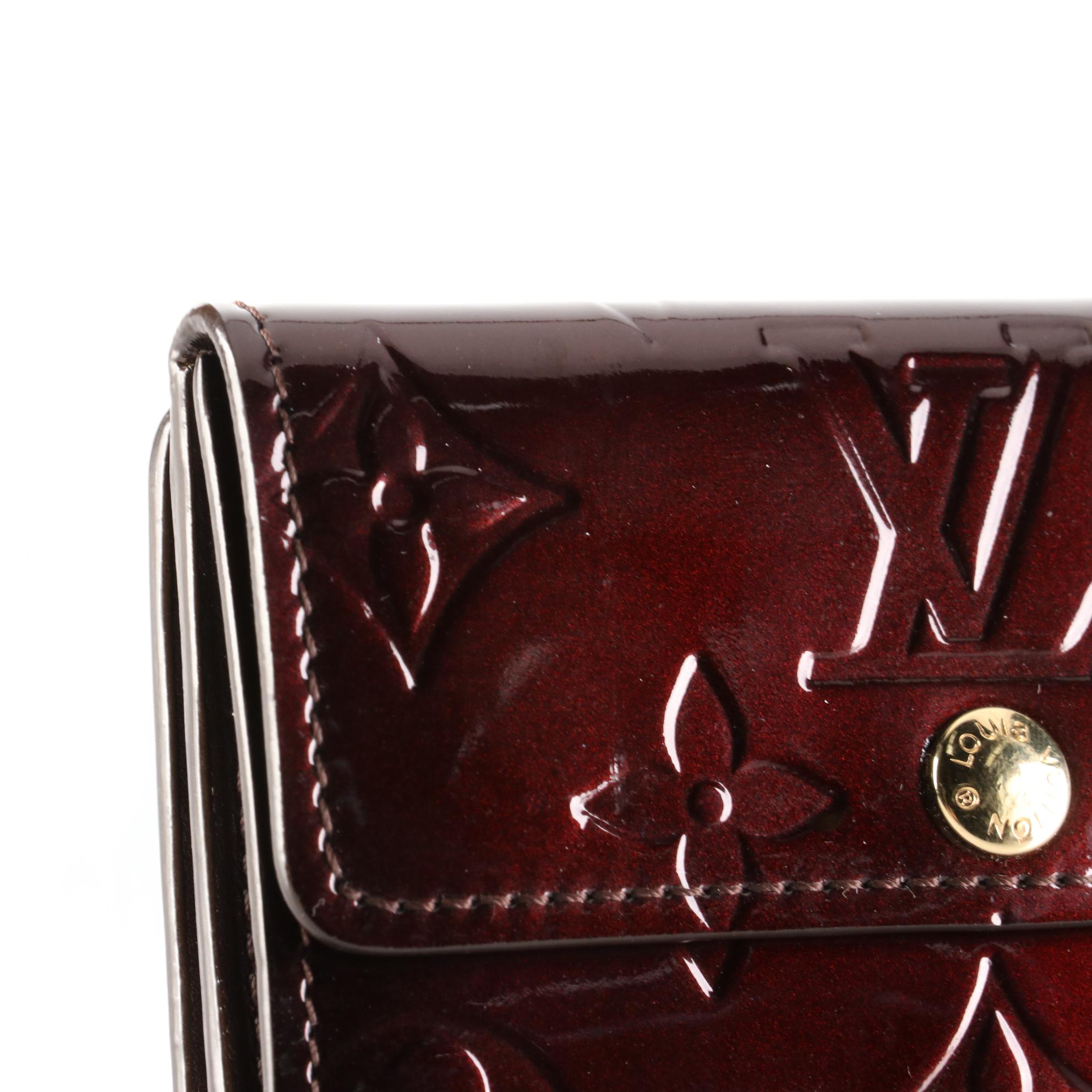 Louis Vuitton Compact Wallet in Amarante Monogram Vernis