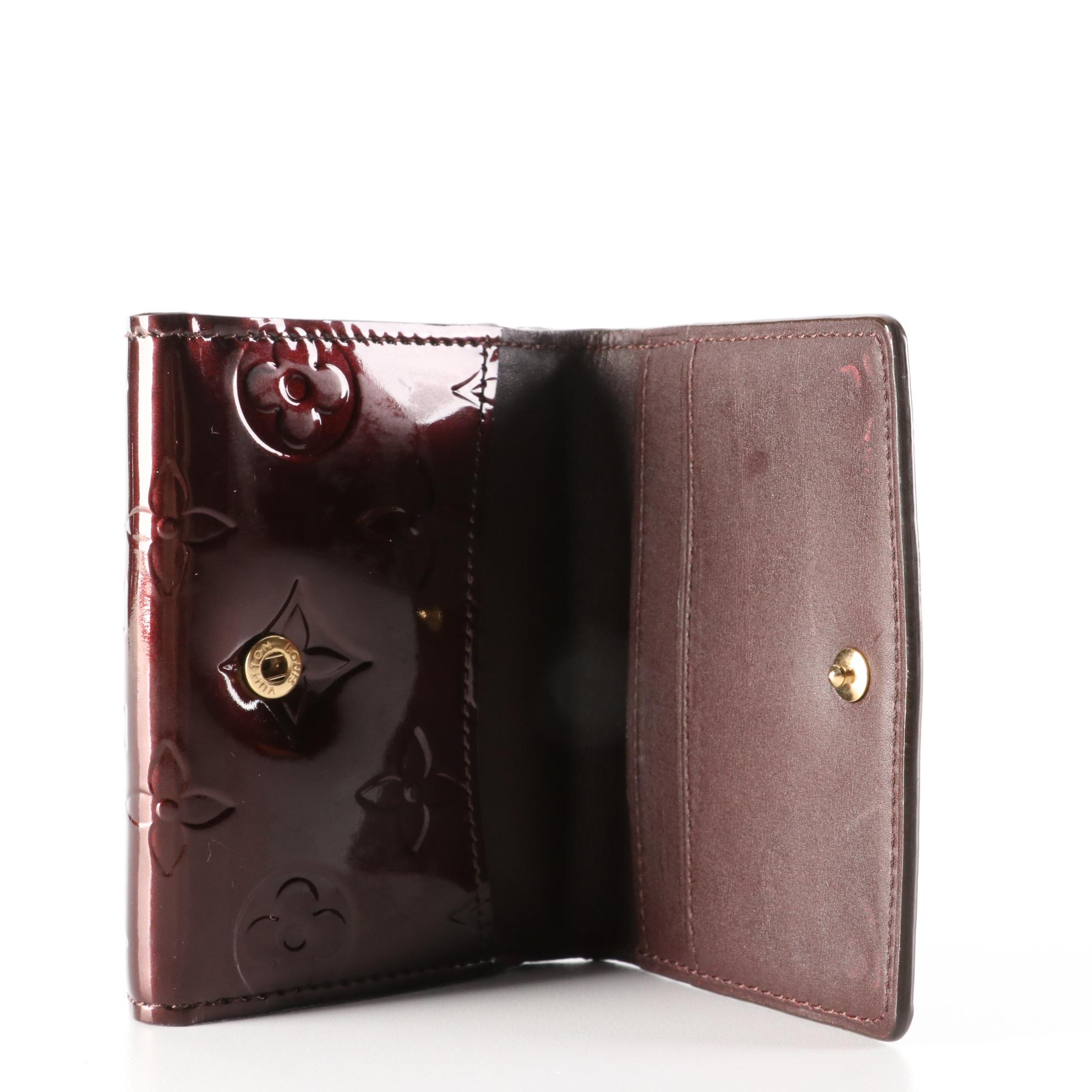 Louis Vuitton Compact Wallet in Amarante Monogram Vernis