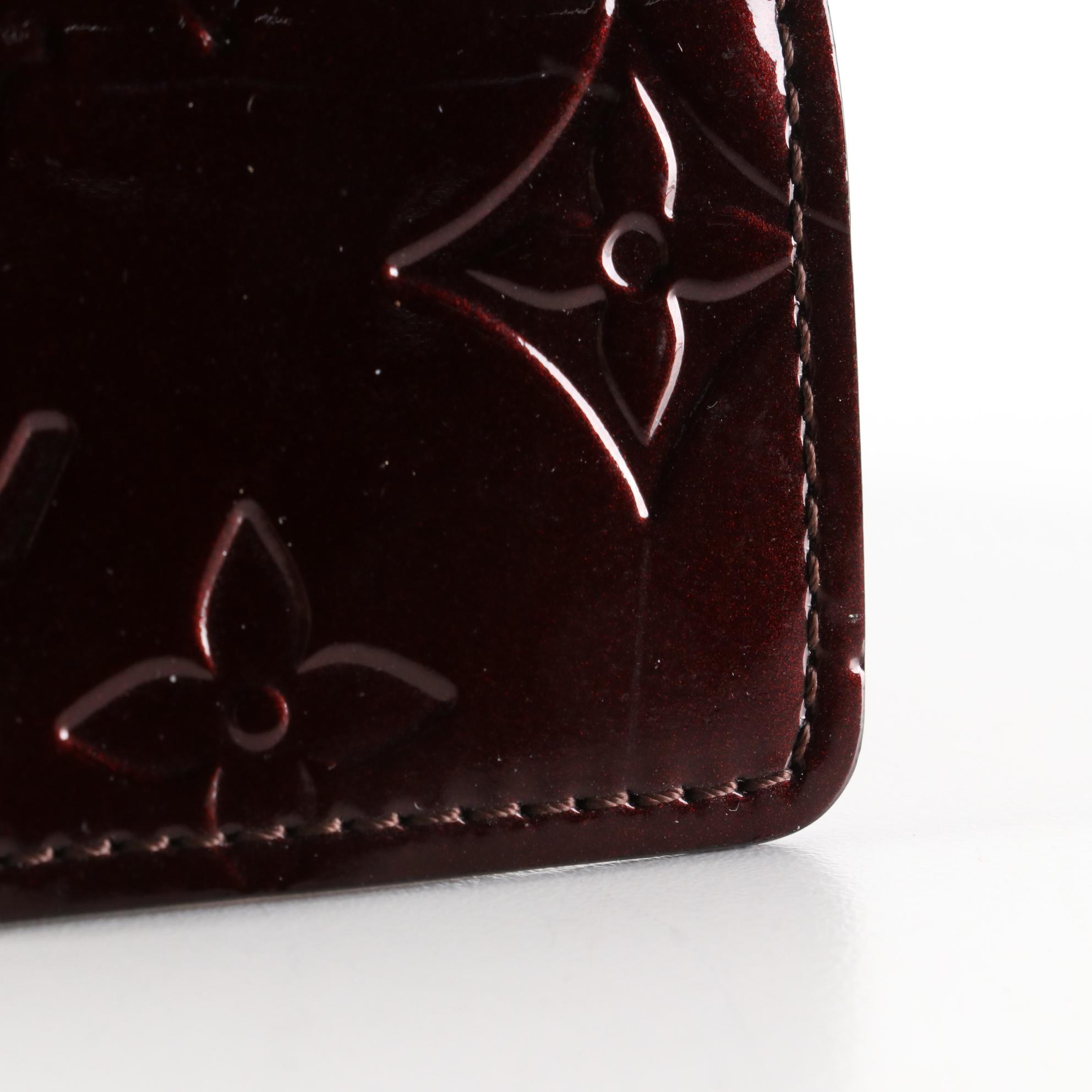 Louis Vuitton Compact Wallet in Amarante Monogram Vernis