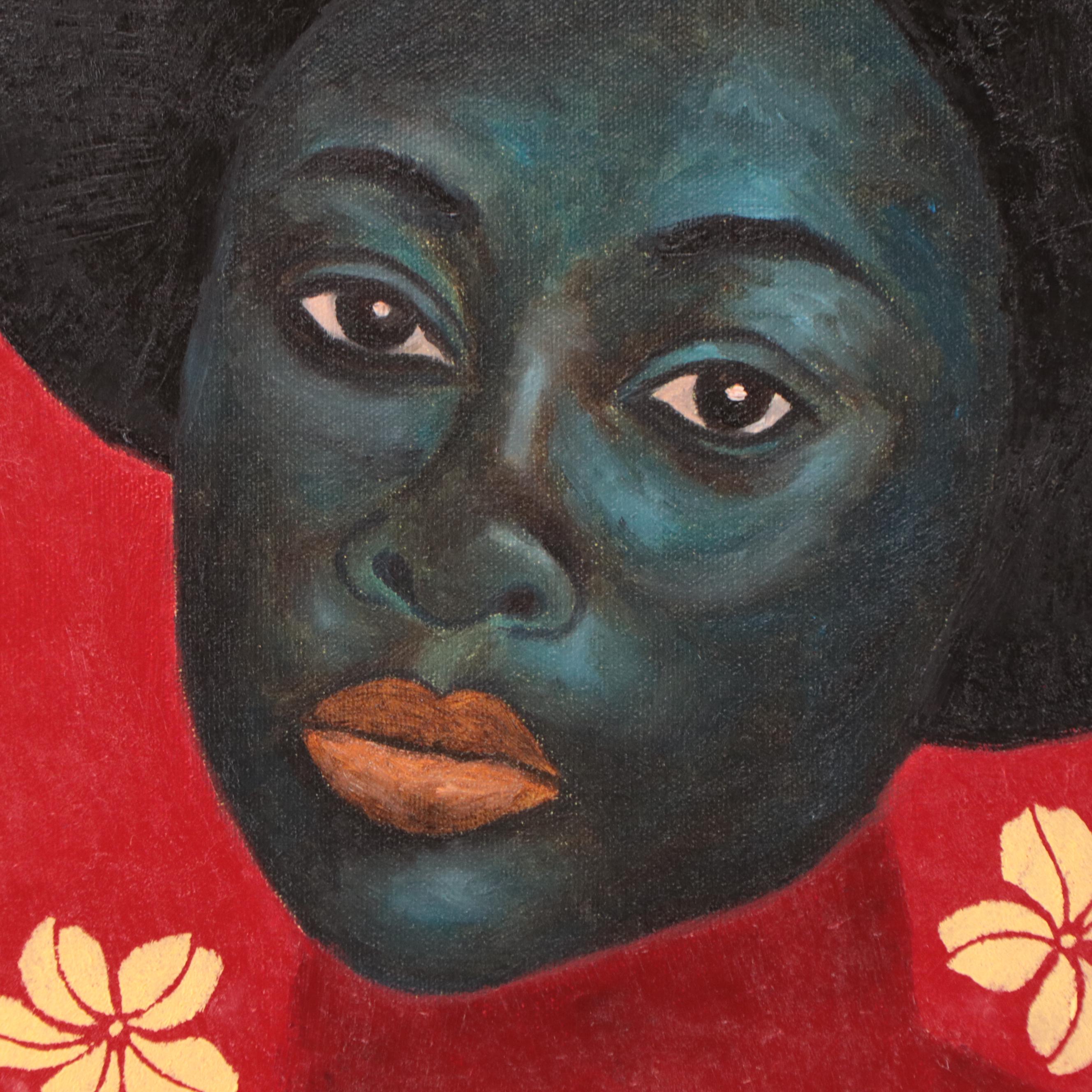 Oluwakemi Omowaire Oil Painting "The Caged Bird Will Sing," 21st Century