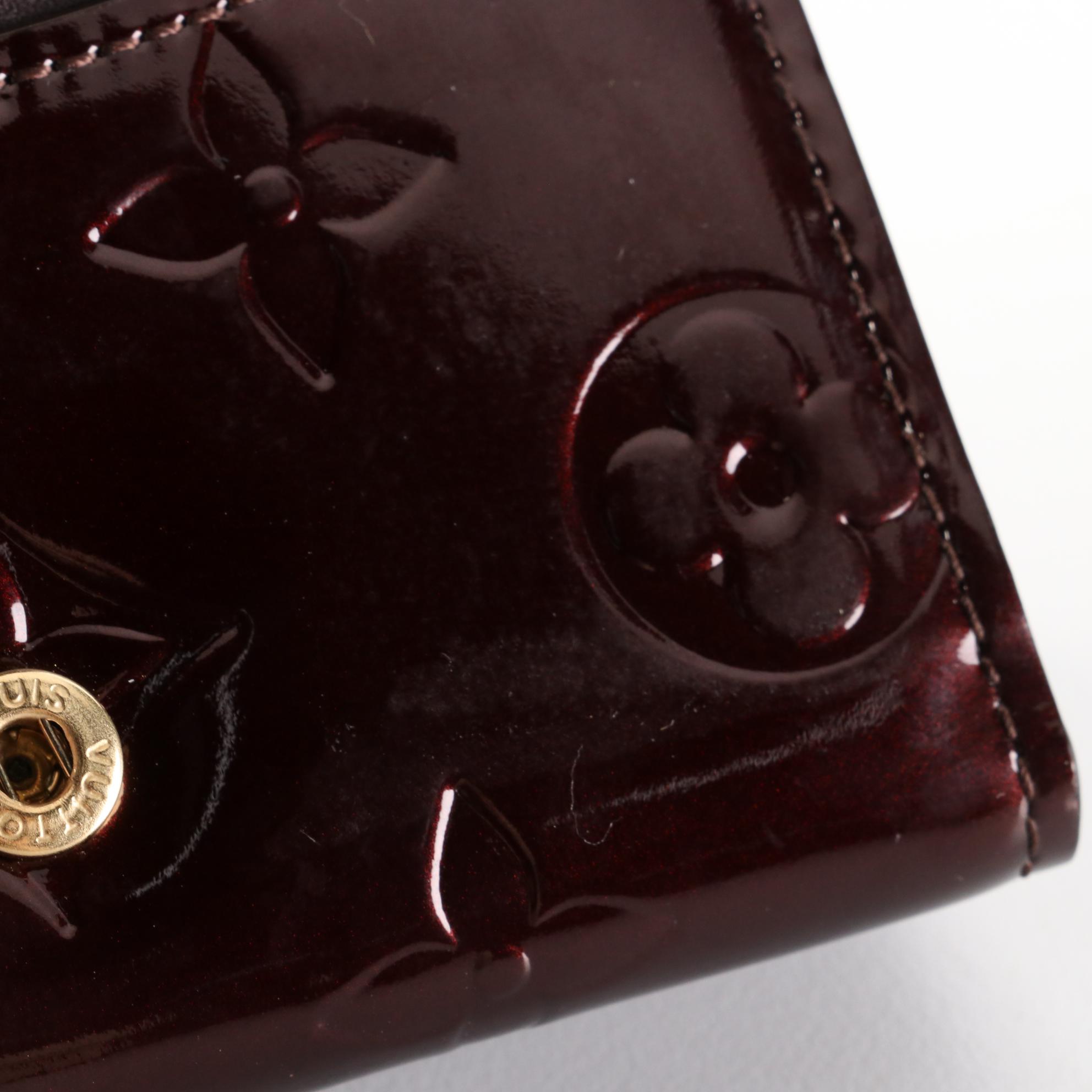 Louis Vuitton Compact Wallet in Amarante Monogram Vernis