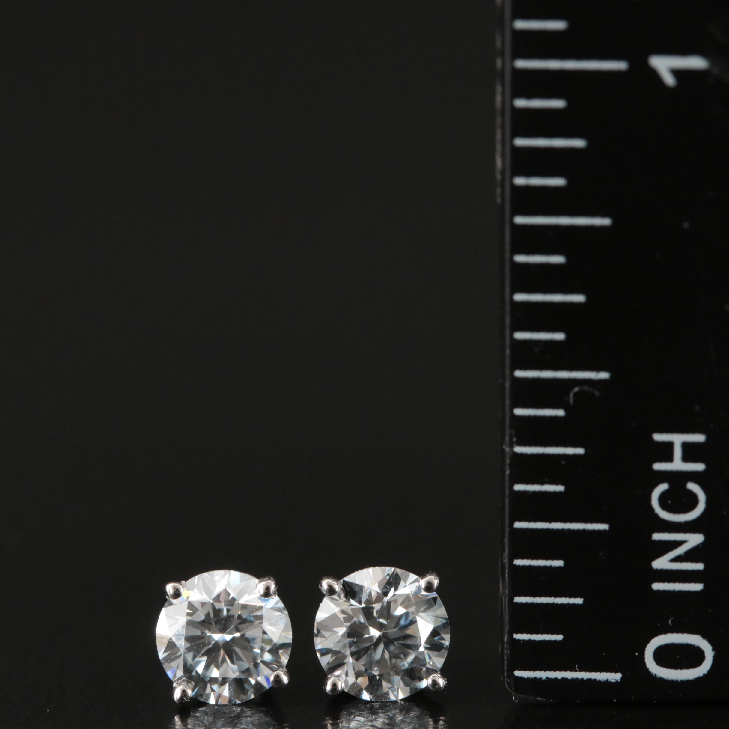14K 1.25 CTW Lab Grown Diamond Stud Earrings