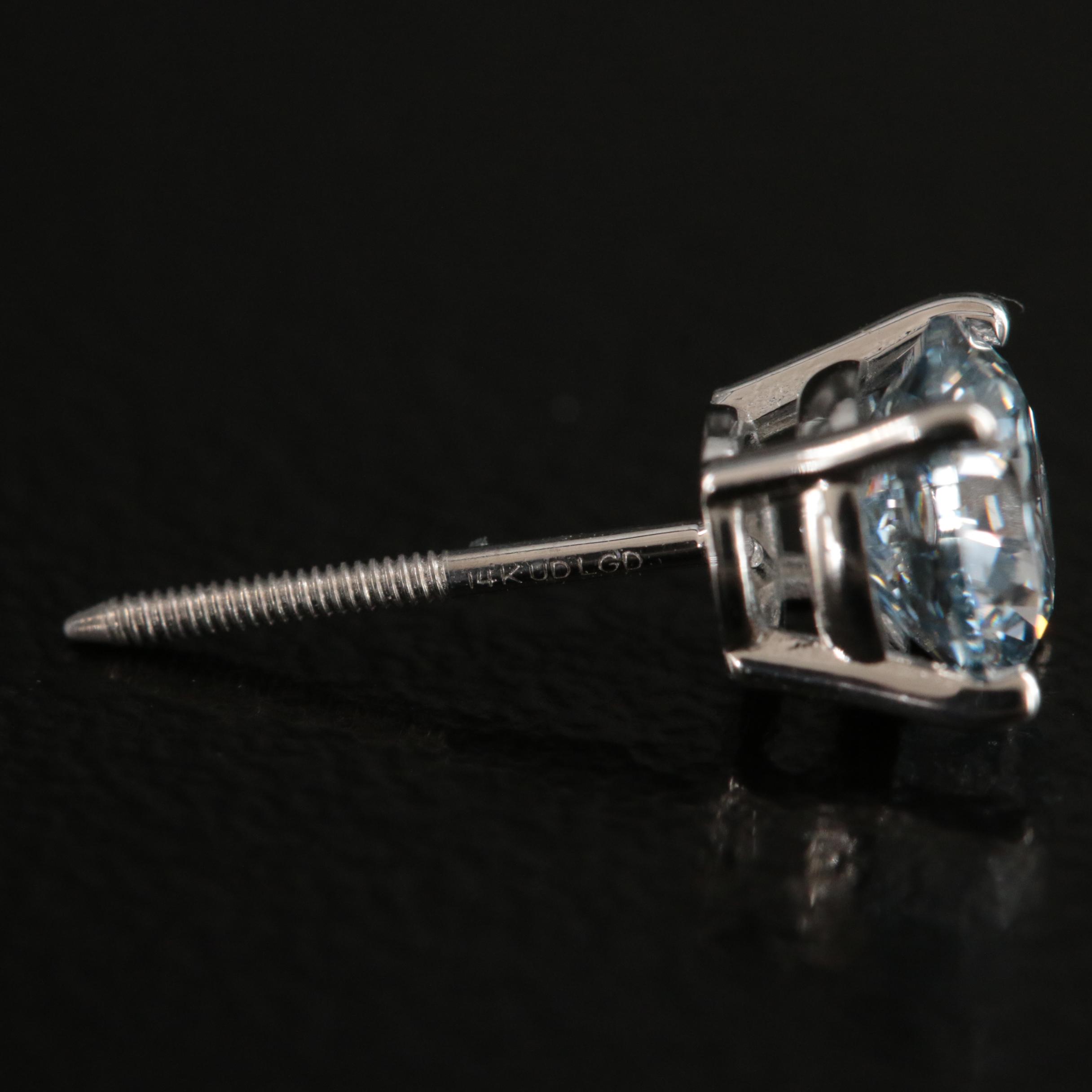 14K 1.25 CTW Lab Grown Diamond Stud Earrings