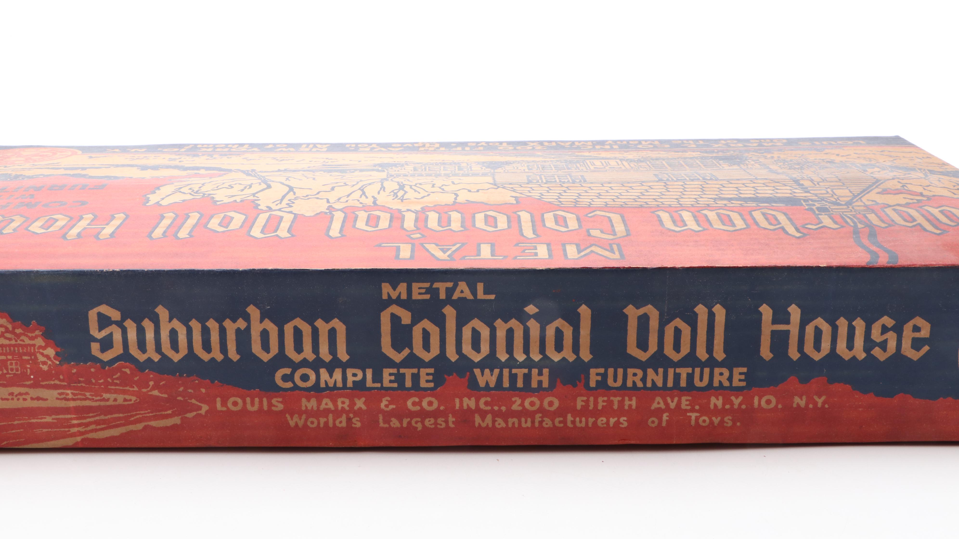 Ideal "Saucy Walker" Dolls with Marx Tin Litho Doll House and Other Furniture