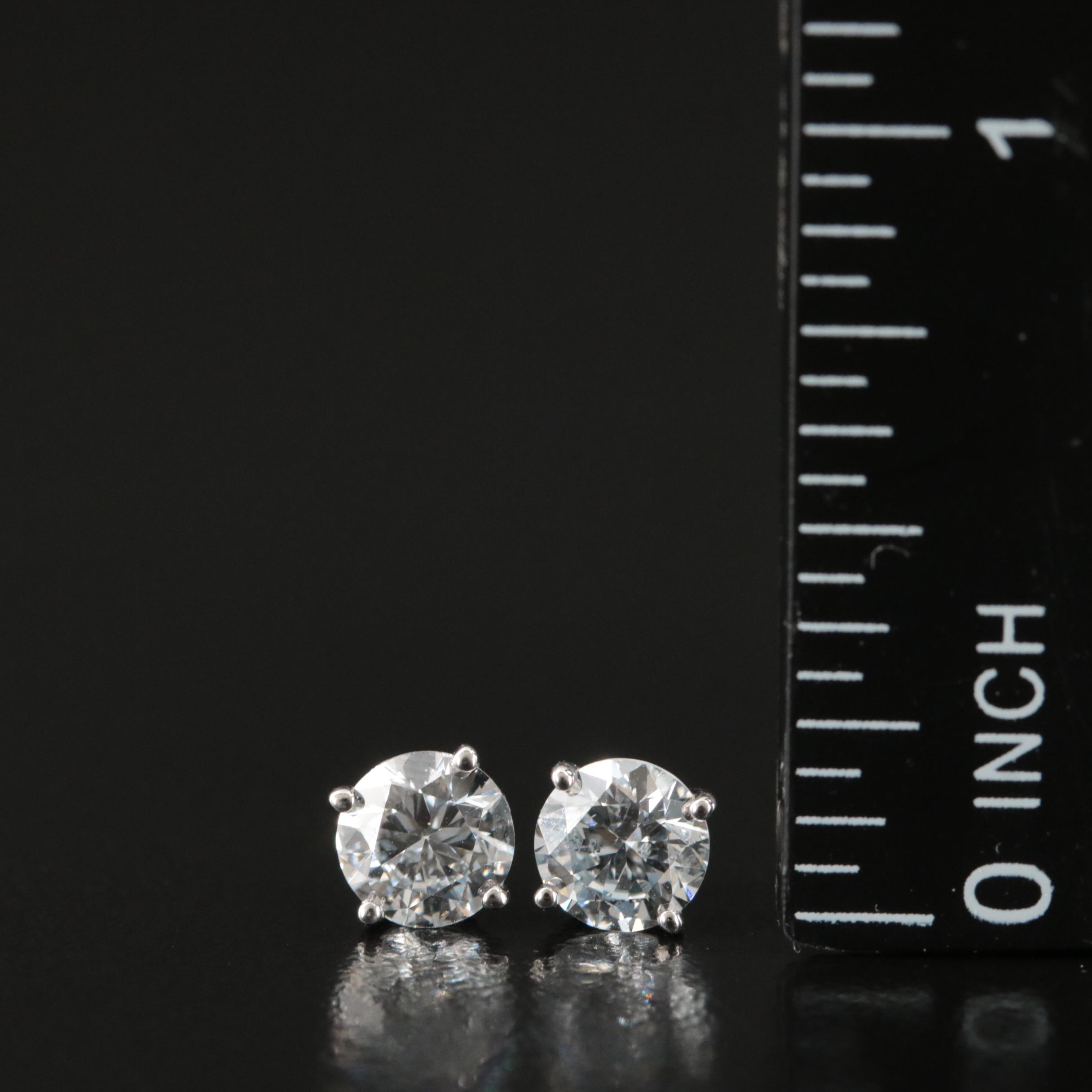 14K 1.32 CTW Lab Grown Diamond Stud Earrings