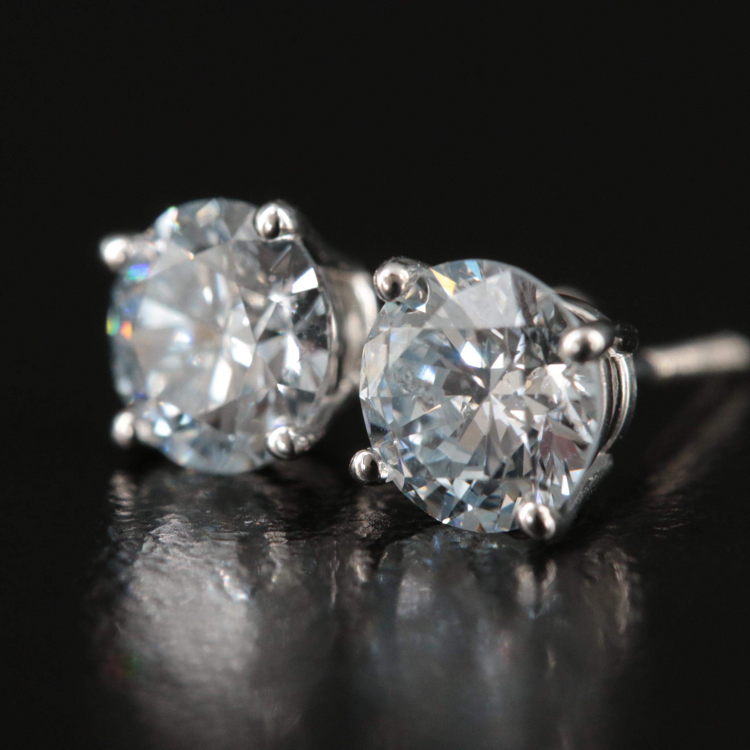 14K 1.32 CTW Lab Grown Diamond Stud Earrings