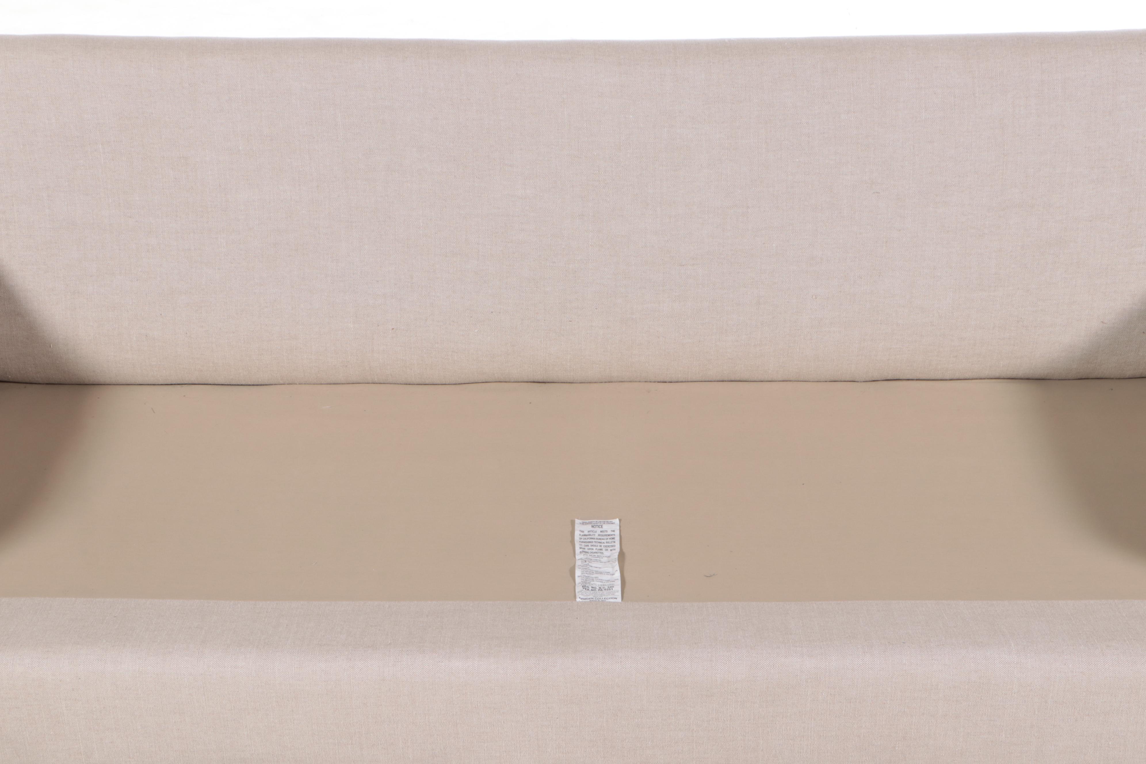 Camden Collection Contemporary Beige Fabric Upholstered Sofa