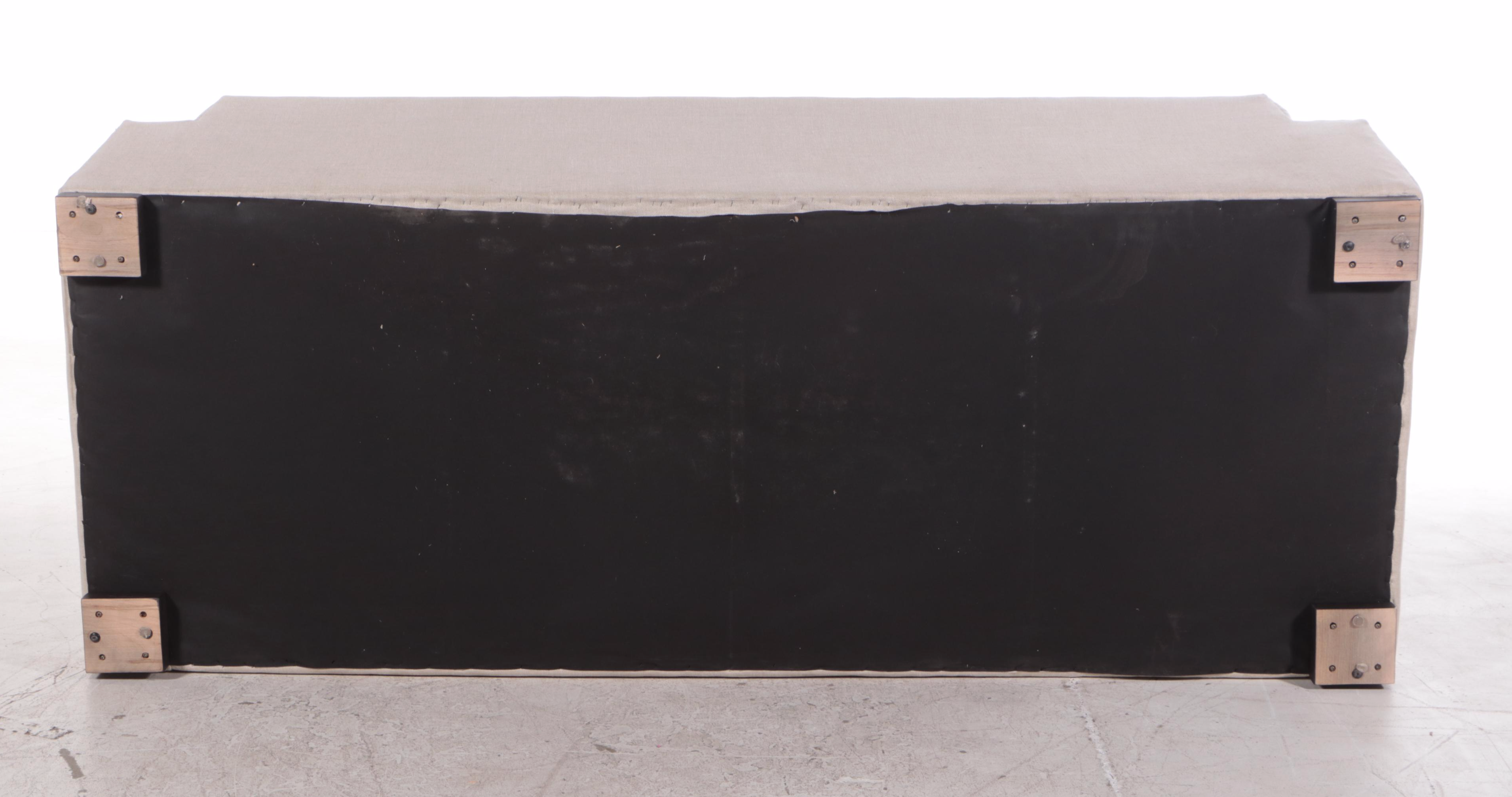 Camden Collection Contemporary Beige Fabric Upholstered Sofa