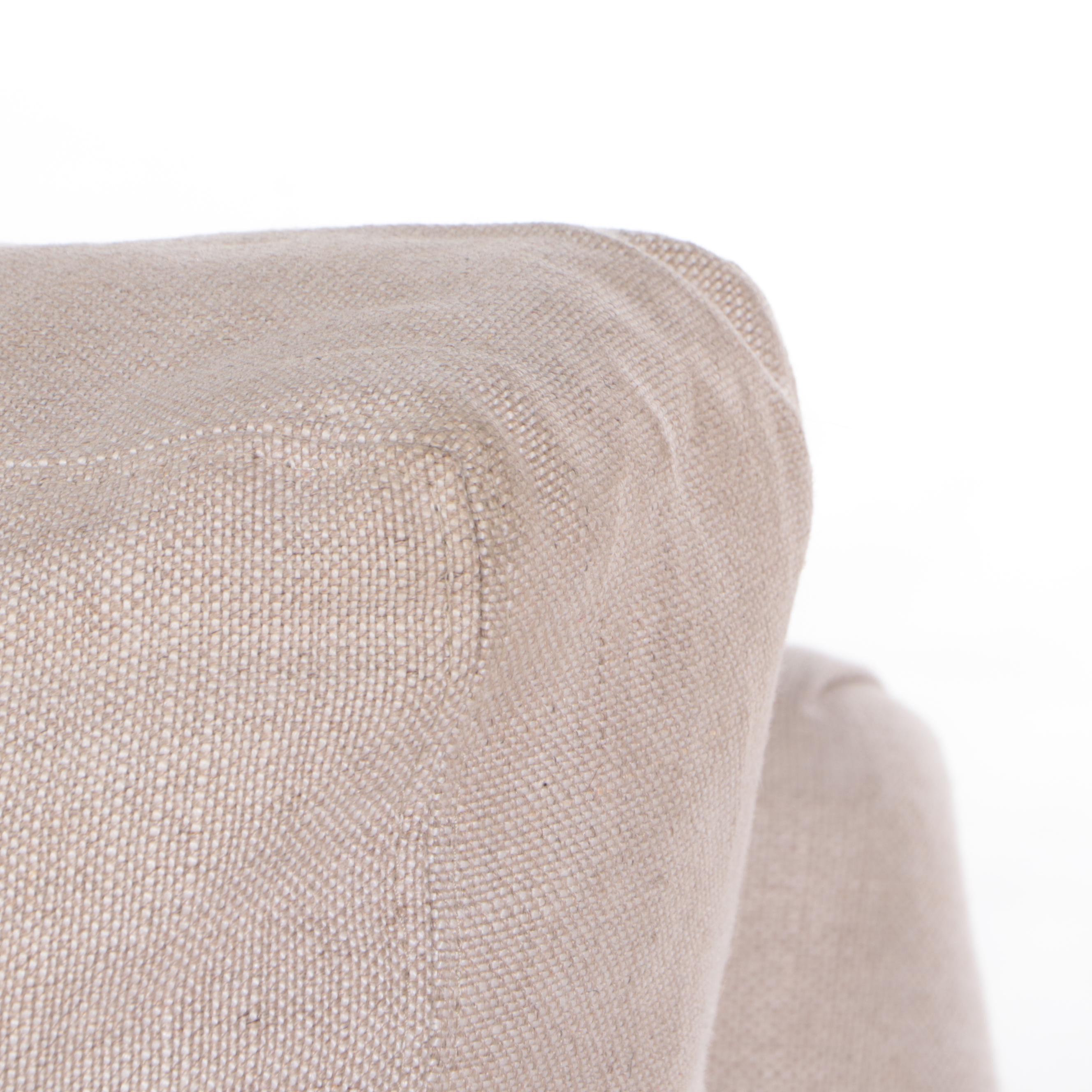 Camden Collection Contemporary Beige Fabric Upholstered Sofa