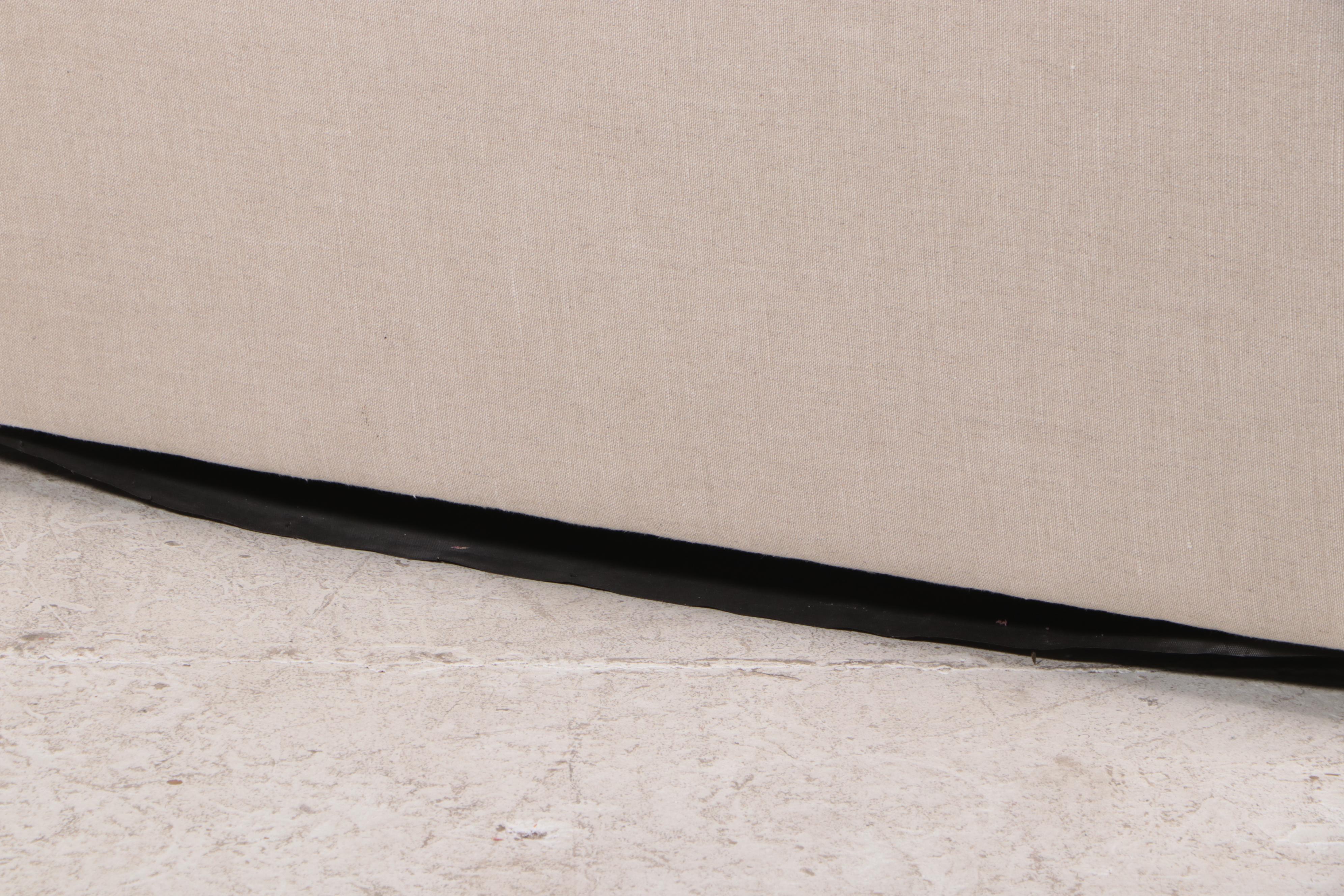 Camden Collection Contemporary Beige Fabric Upholstered Sofa