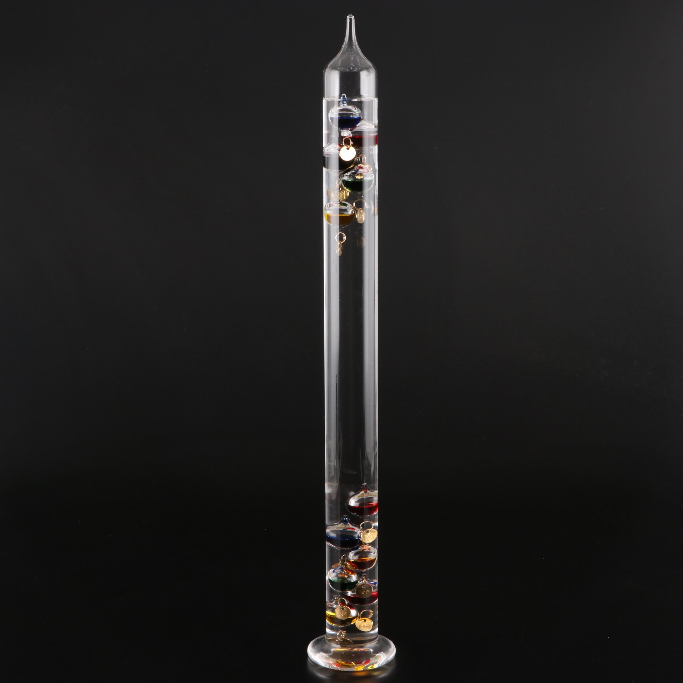 Uno Westerberg for Pukeberg Glass Clown Paperweight with Galileo Thermometer